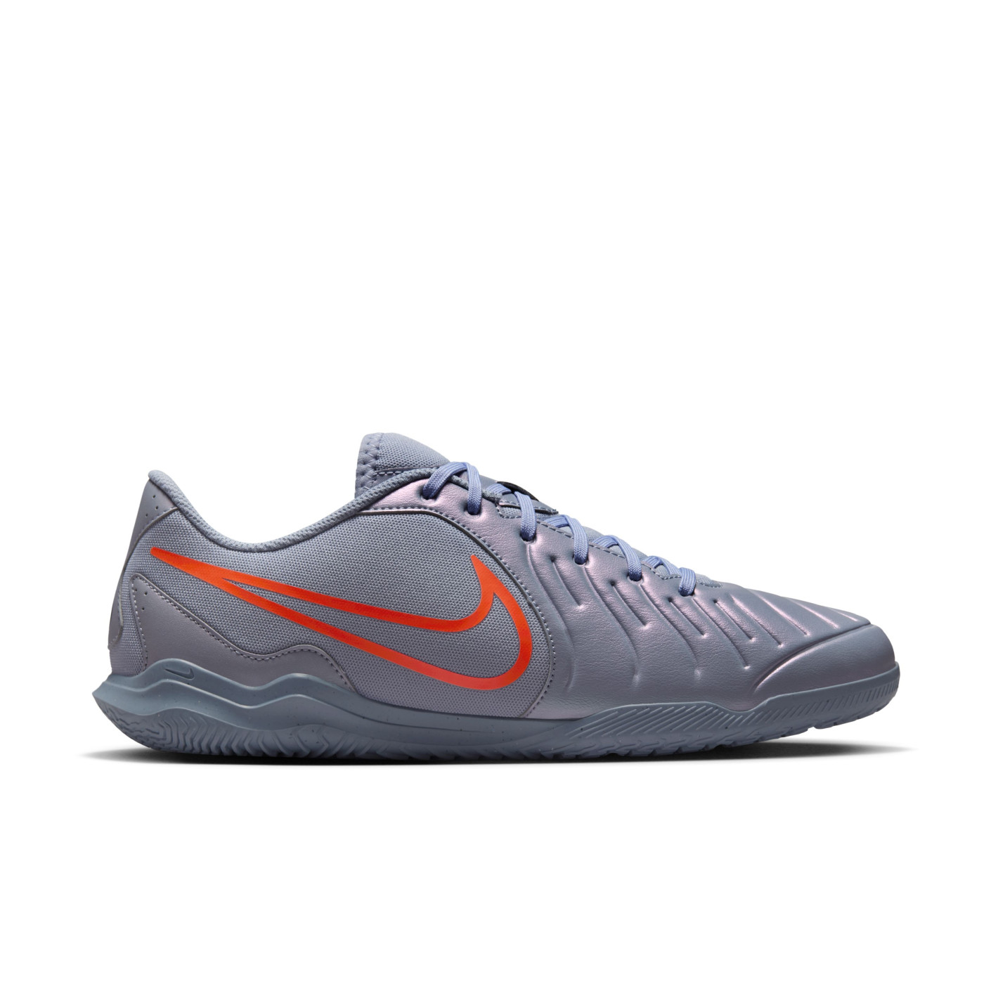Nike Tiempo Legend 10 Club Chaussures de Foot en Salle (IN) Bleu Clair Rouge Vif Noir