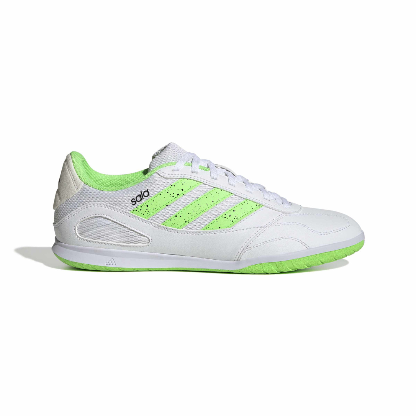 adidas Super Sala III Zaalvoetbalschoenen (IN) Wit Lichtgroen Zwart