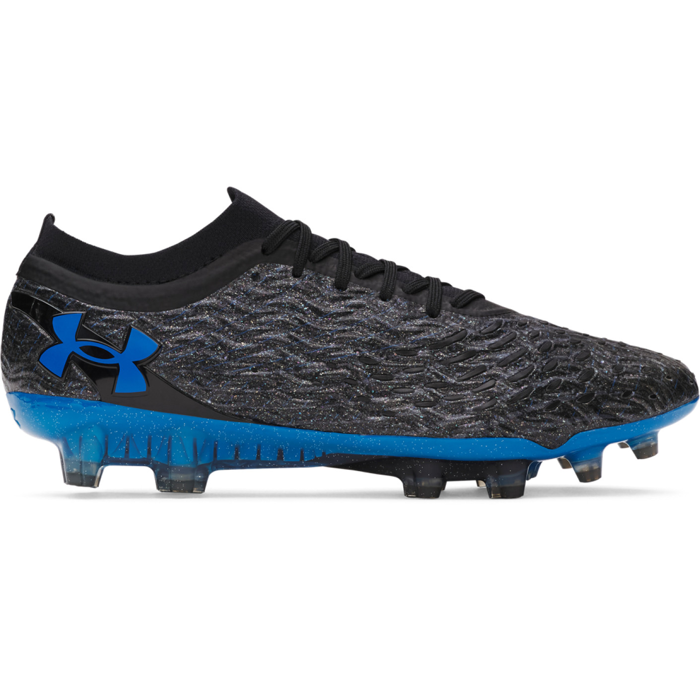 Under Armour Magnetico Elite 5 Gras Voetbalschoenen (FG) Zwart Blauw