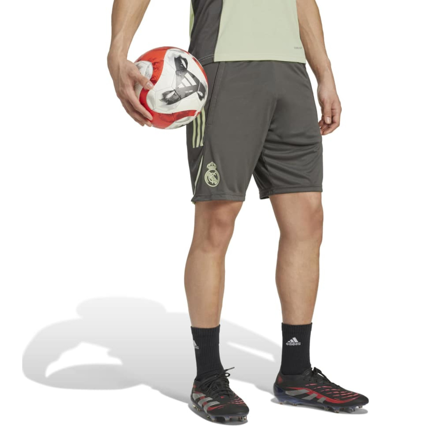 adidas Real Madrid Short d'Entraînement 2025-2026 Gris Vert Clair