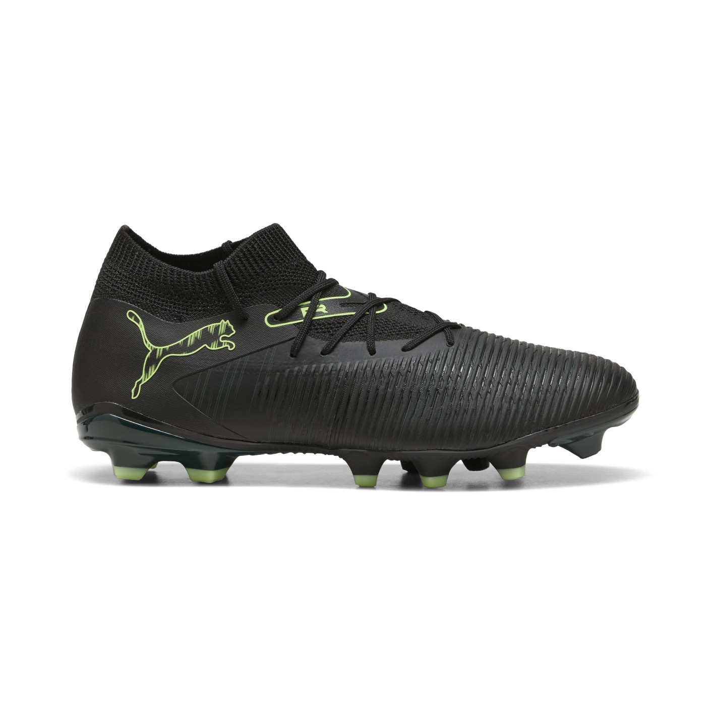 PUMA Future 8 Match Gras / Kunstgras Voetbalschoenen (MG) Zwart Donkergroen Lichtgroen