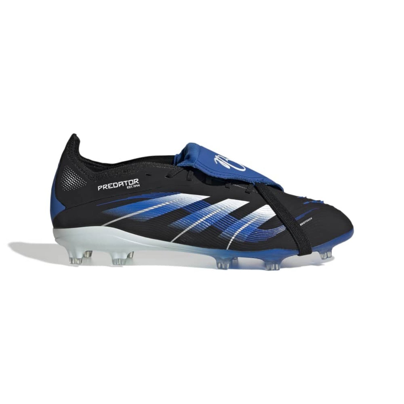 adidas Predator Bellingham Elite FT Gras Voetbalschoenen (FG) Kids Zwart Wit Blauw