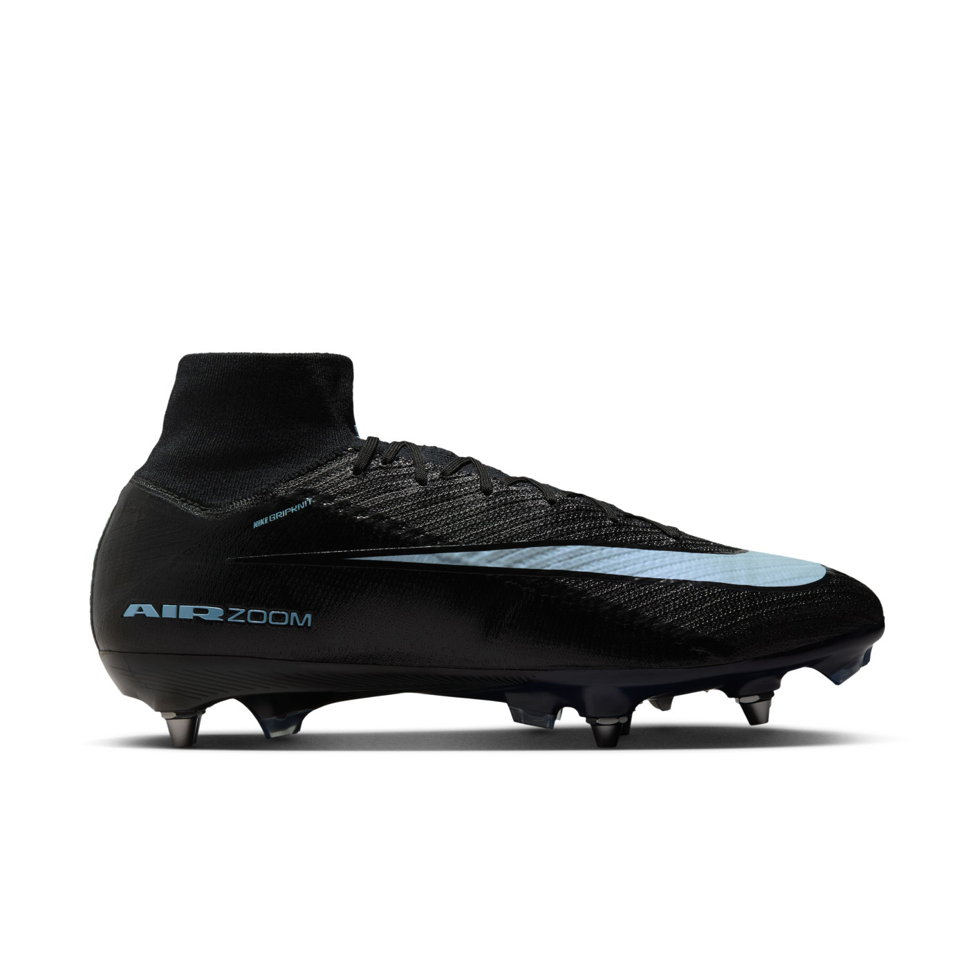 Nike Zoom Mercurial Superfly 10 Elite Crampons Vissés Chaussures de Foot (SG) Noir Bleu Clair