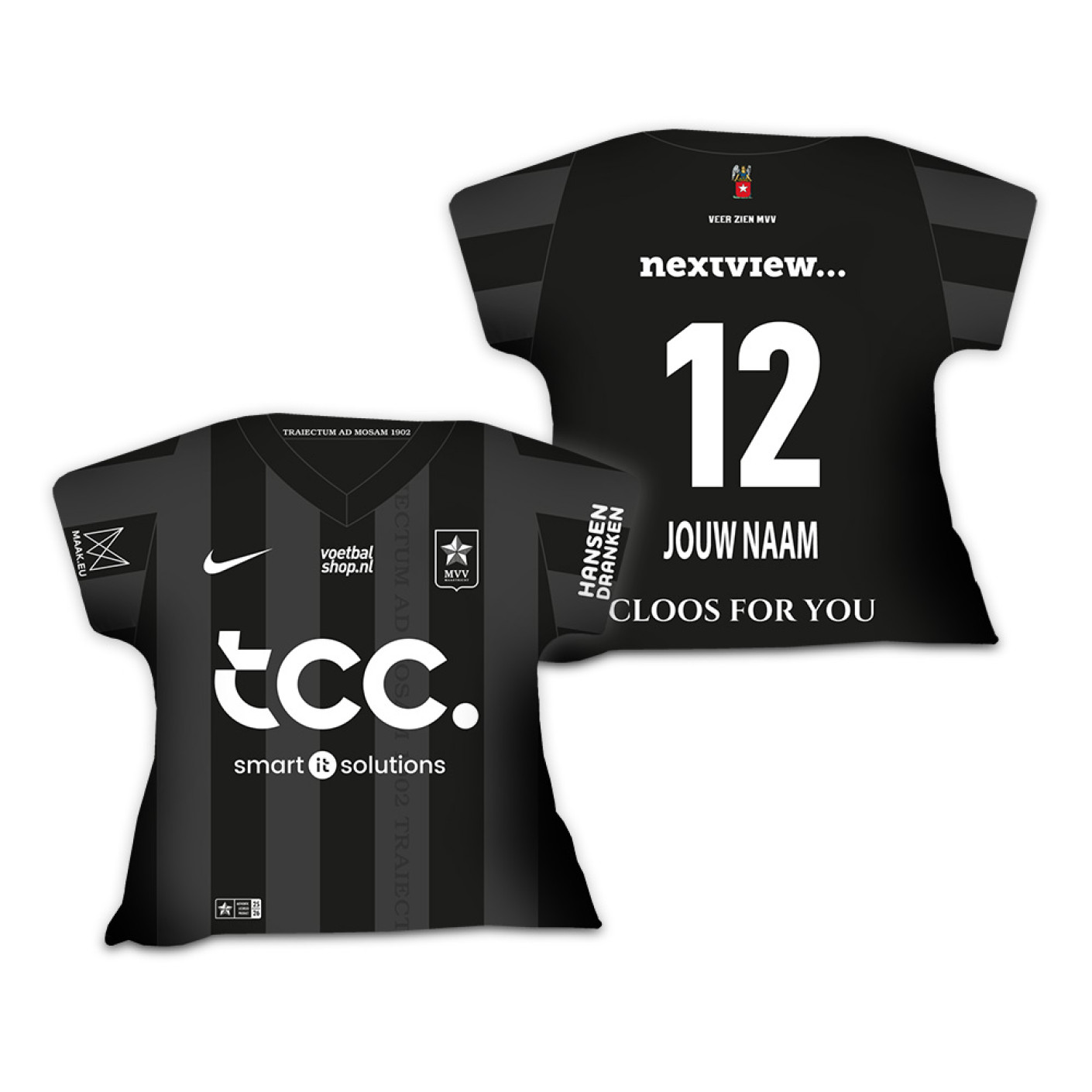 MVV Maastricht Shirtkussen Uitshirt 2025-2026 Gepersonaliseerd