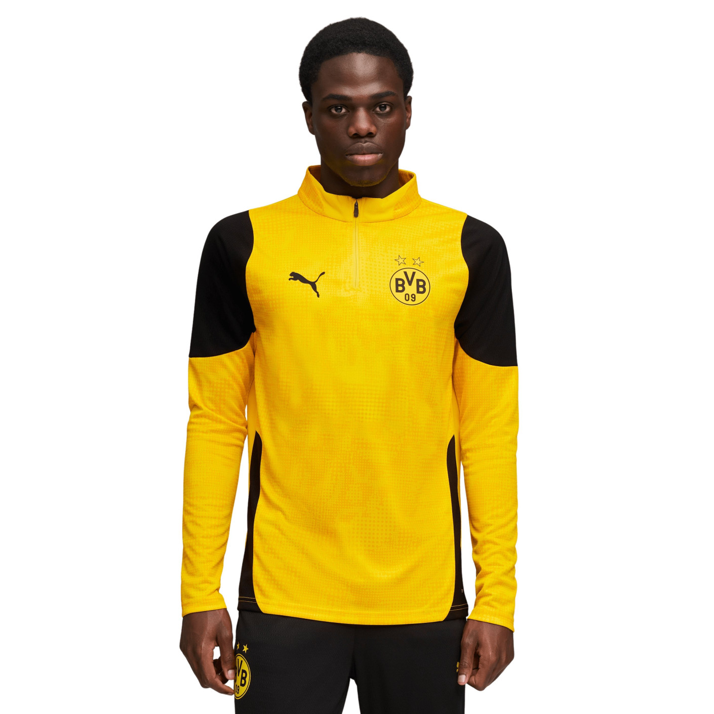 PUMA Borussia Dortmund Haut d'Entraînement 1/4 Zip 2025-2026 Jaune Noir