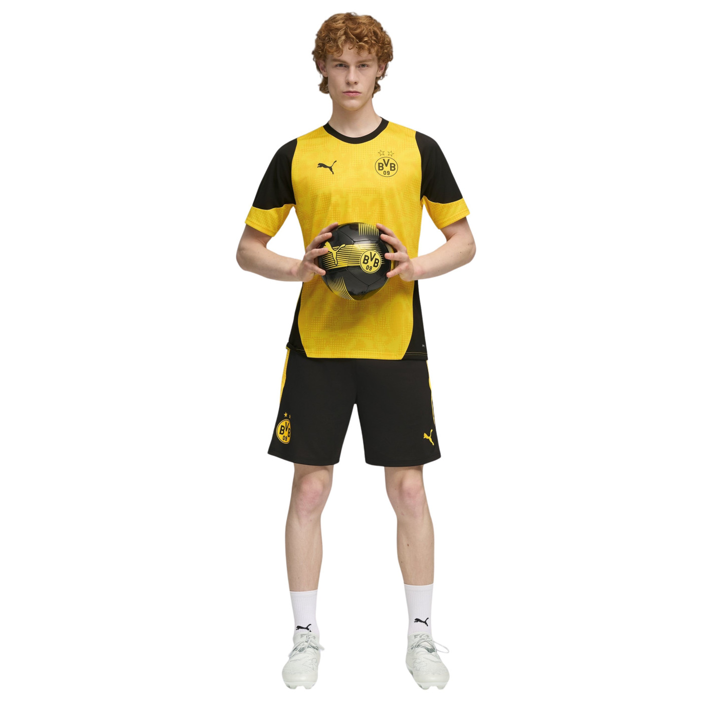 PUMA Borussia Dortmund Trainingsset 2025-2026 Geel Zwart