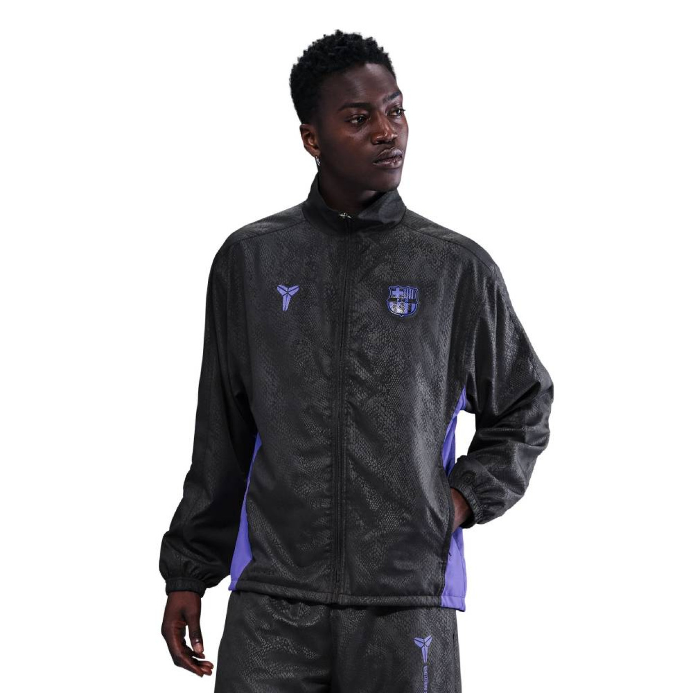 Nike FC Barcelone x Kobe Veste d'Entraînement Woven 2025-2026 Noir Mauve