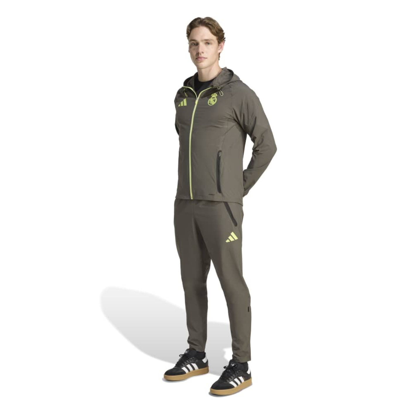 adidas Real Madrid Vis Tech Survêtement Full-Zip Gris Vert Clair