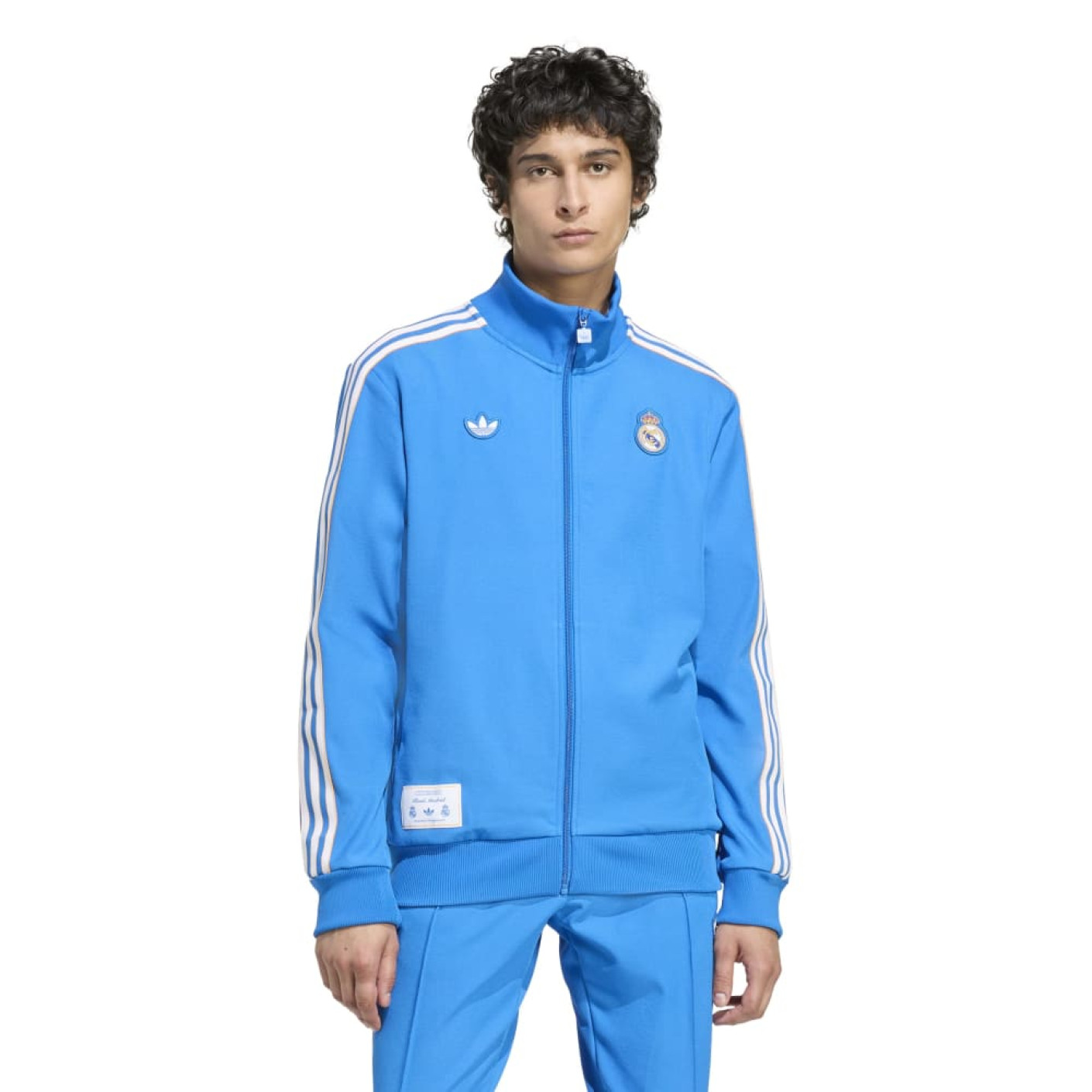 adidas Real Madrid Terrace Icons Veste d'Entraînement Bleu Blanc