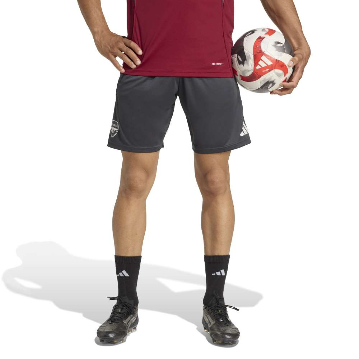adidas Arsenal Trainingsbroekje Europees 2025-2026 Grijs Wit Rood
