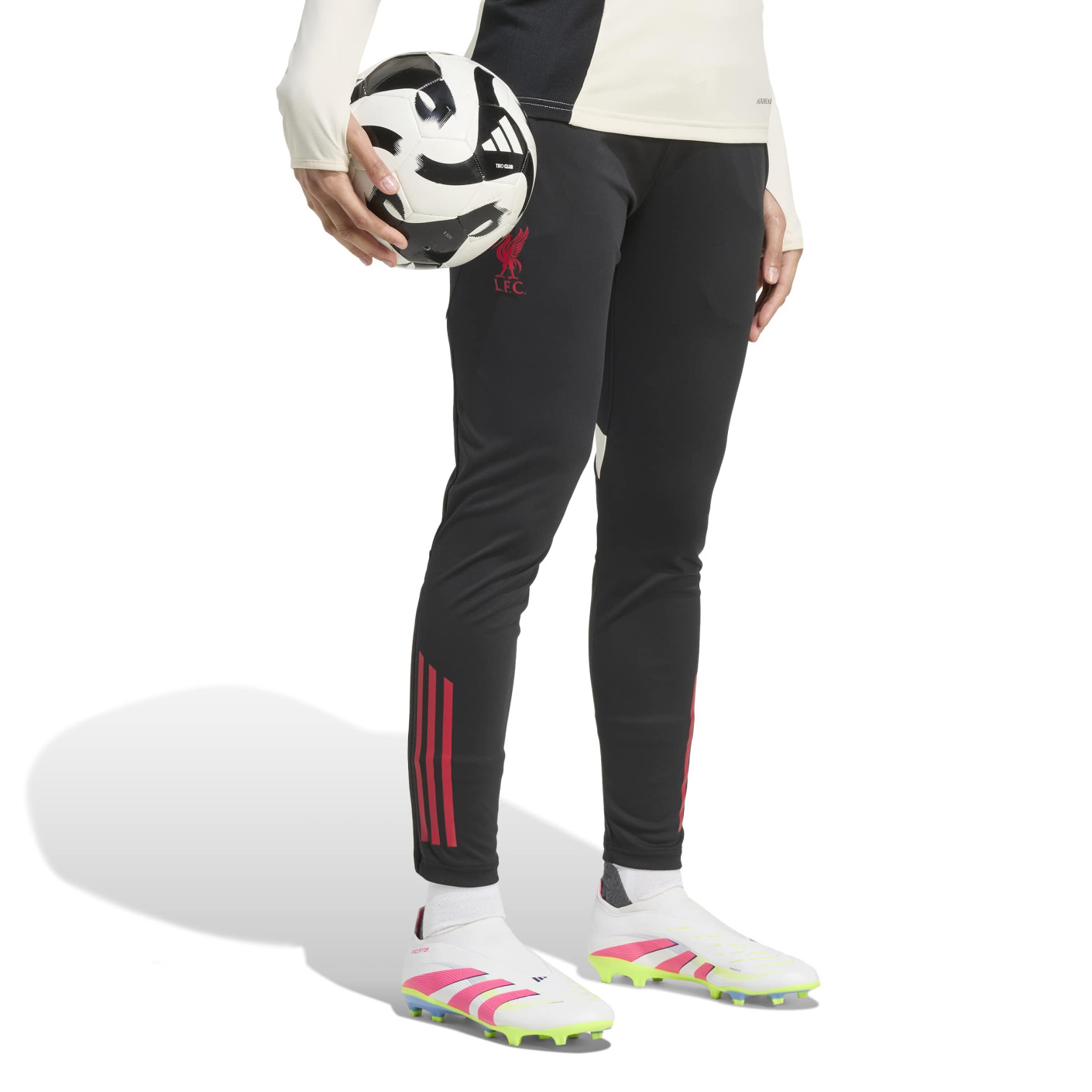 adidas Liverpool Trainingsbroek 2025-2026 Dames Zwart Rood Wit
