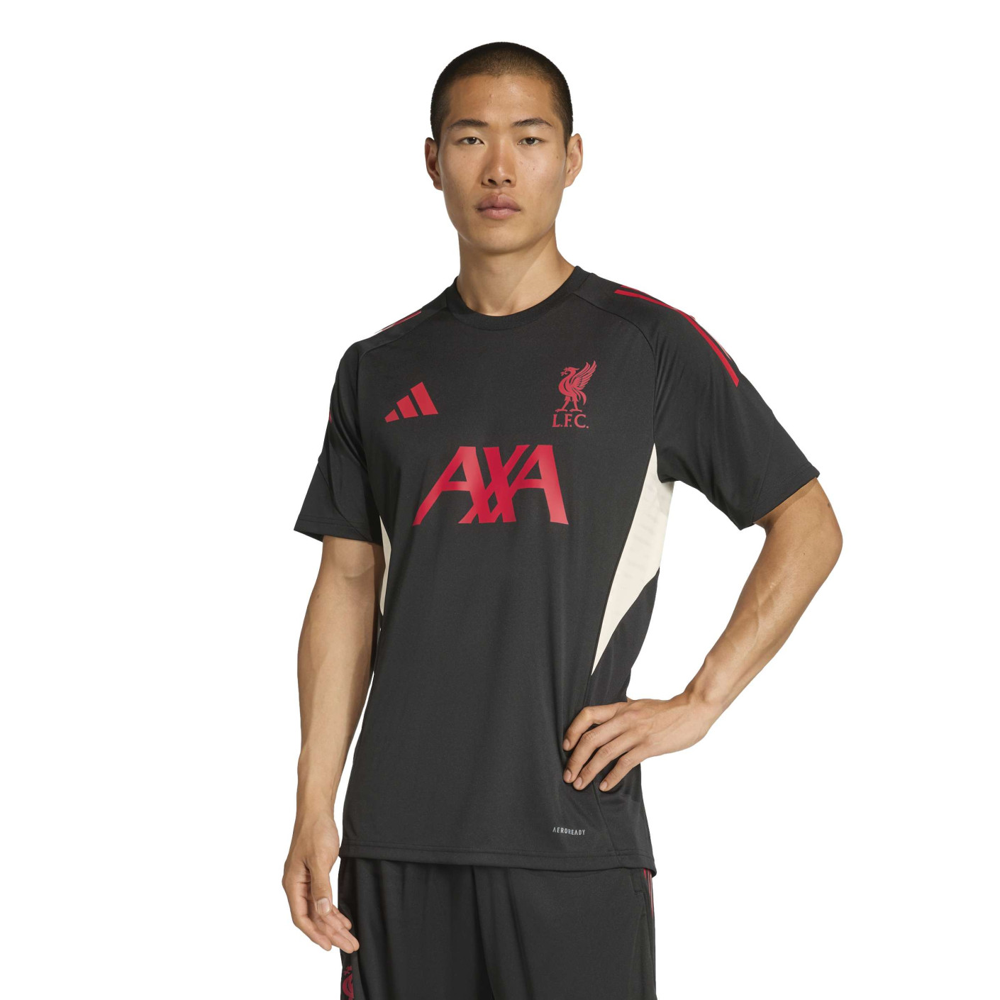 adidas Liverpool Maillot d'Entraînement 2025-2026 Noir Rouge Blanc