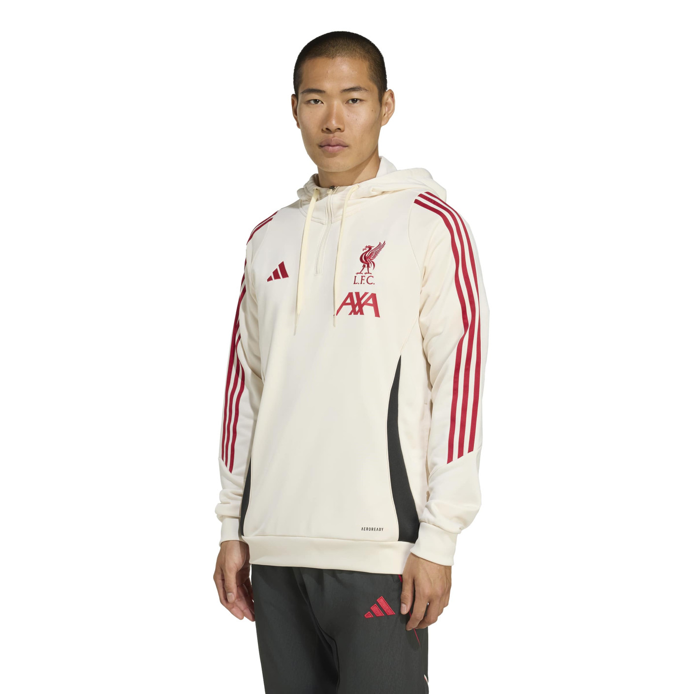 adidas Liverpool Track Sweat à Capuche 2025-2026 Blanc Rouge Noir