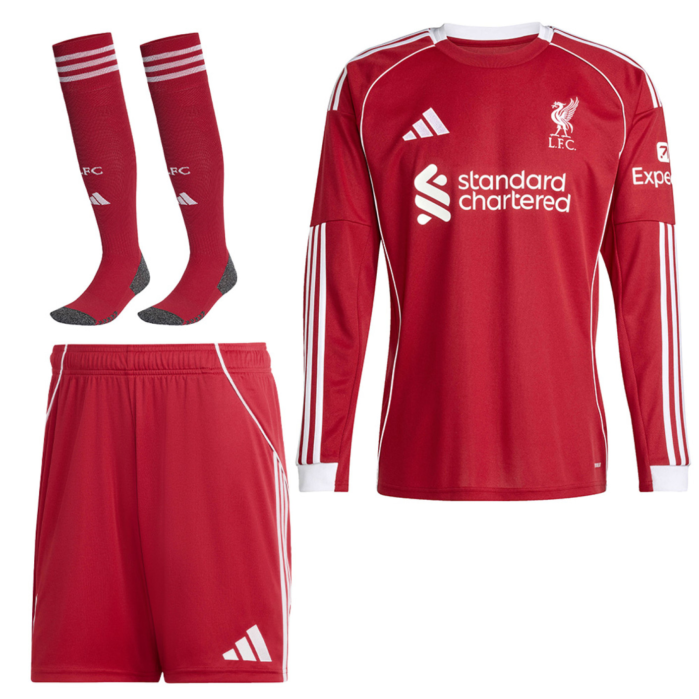 adidas Liverpool Thuistenue Lange Mouwen 2025-2026
