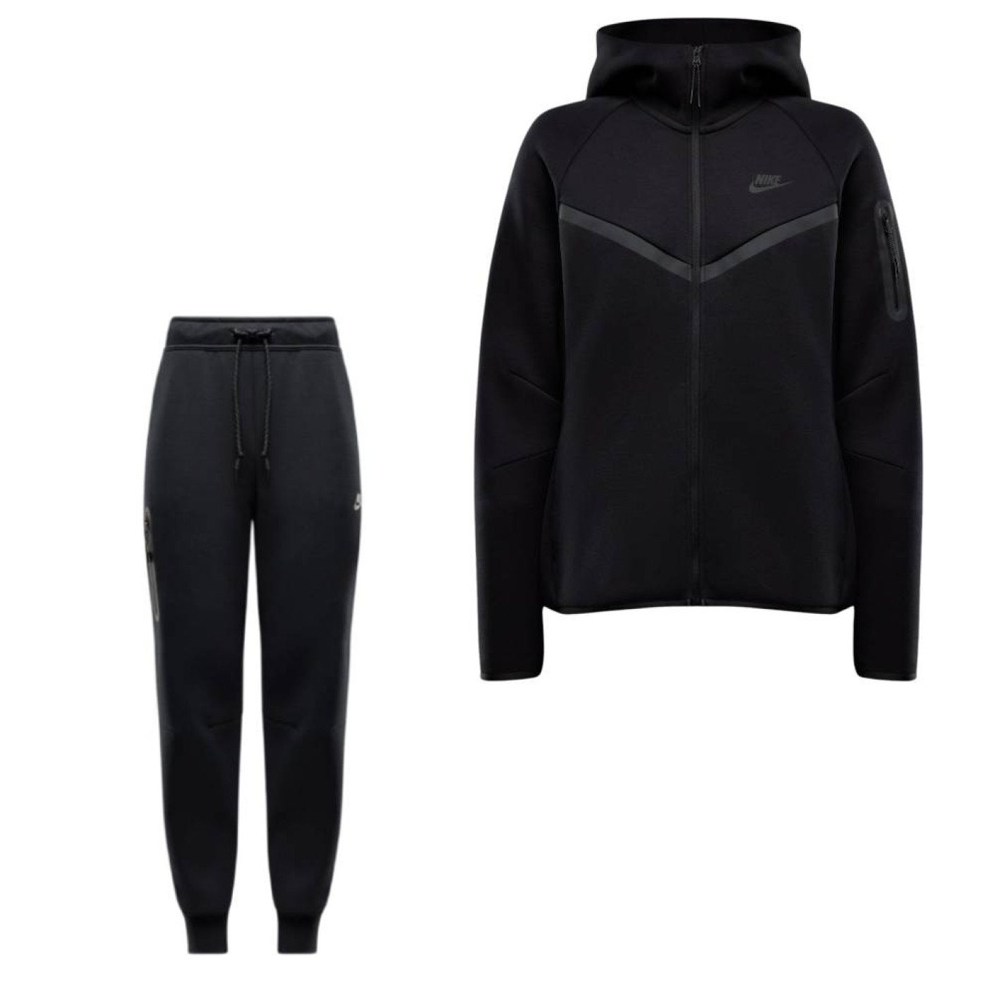 Survêtement Nike Sportswear Tech Fleece à fermeture éclair intégrale pour femmes, noir