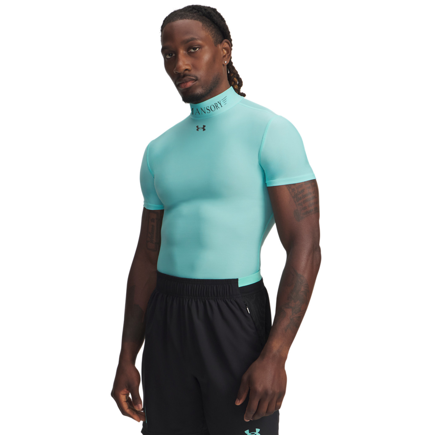 Under Armour x Mansory HG Comp Mock Maillot d'Entraînement Turquoise Noir
