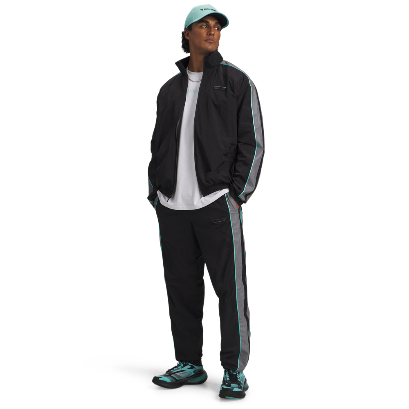 Under Armour x Mansory Icon Survêtement Full-Zip Noir Gris Turquoise