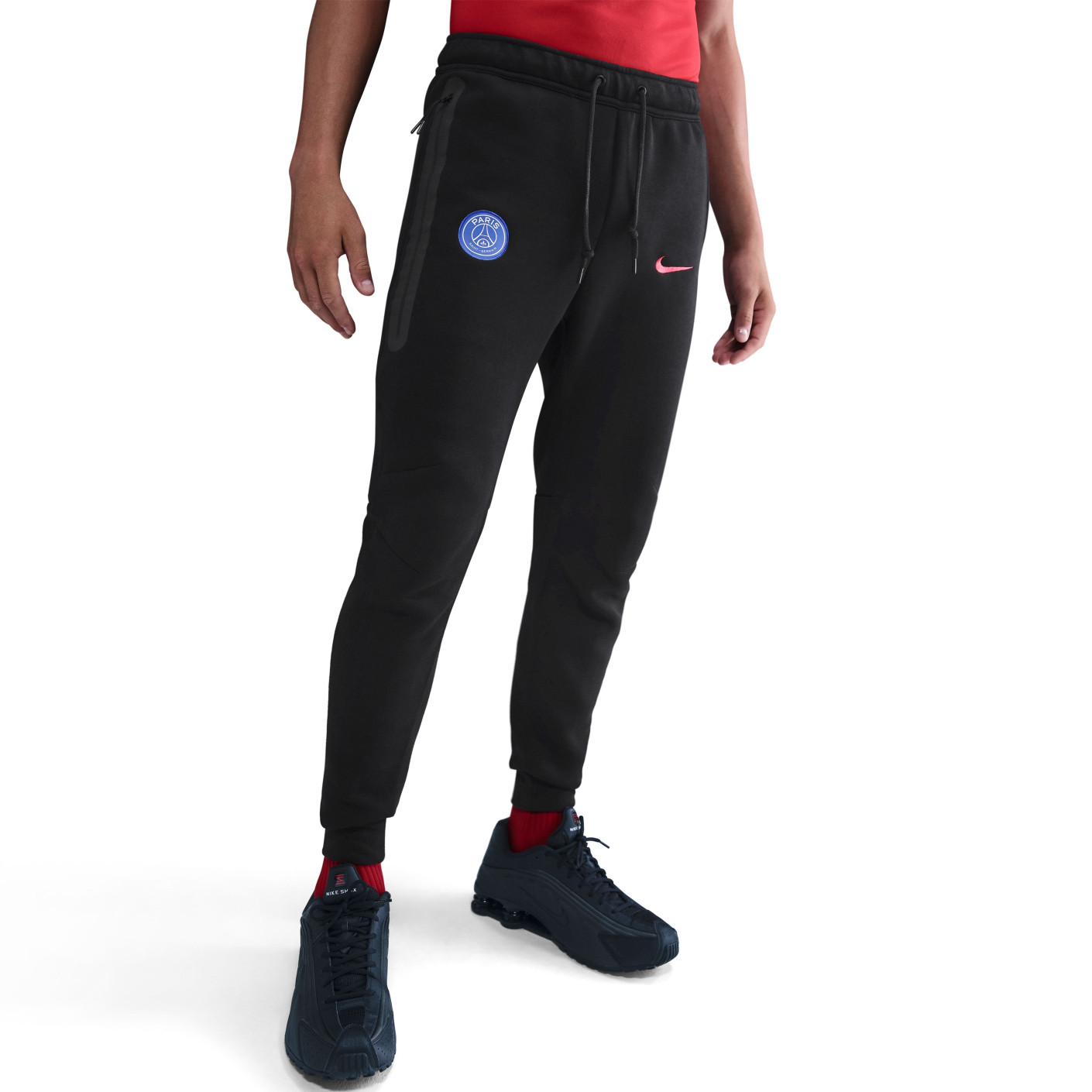 Nike Paris Saint-Germain Tech Fleece Pantalon de Jogging 2025-2026 Noir Rouge