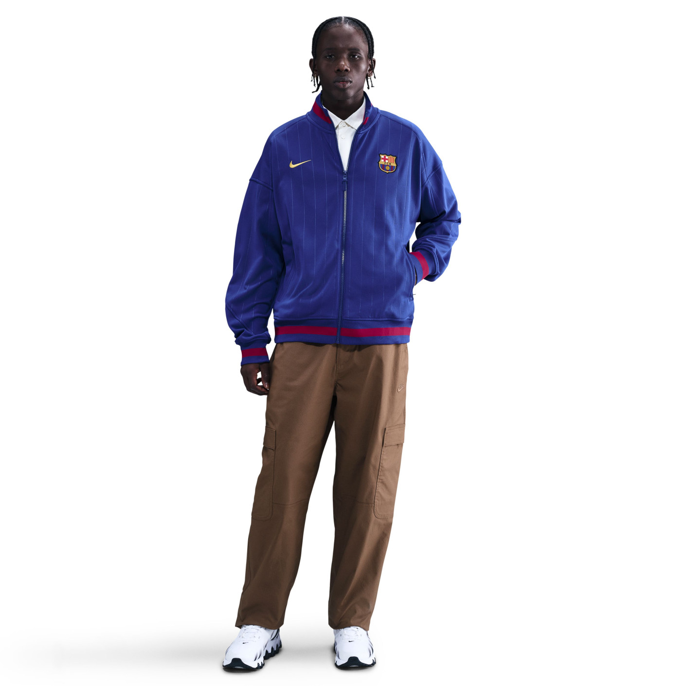 Nike FC Barcelone Academy Pro Veste 2025-2026 Bleu Foncé Rouge Foncé Doré