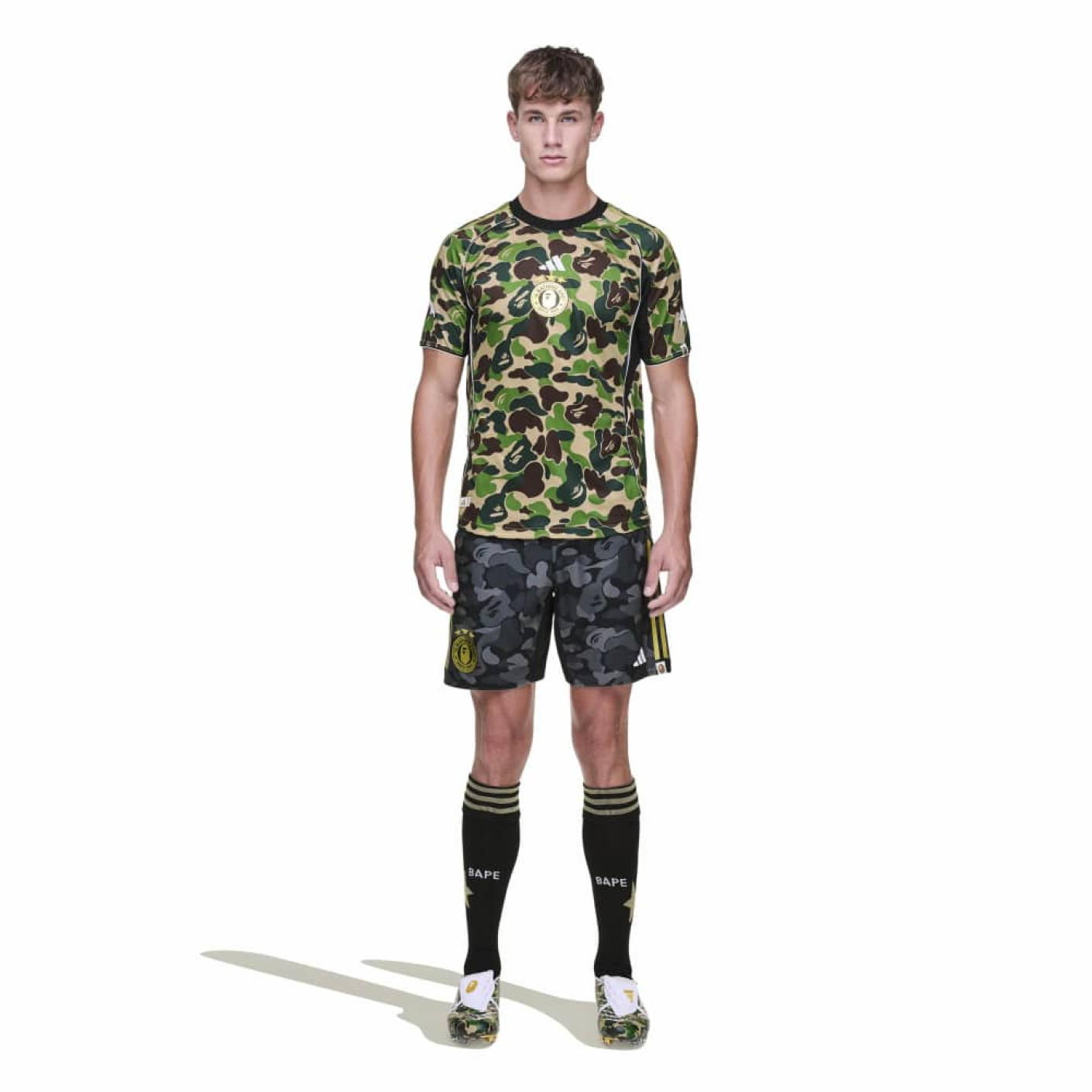 adidas x BAPE Tenue de Foot Vert Camo Noir