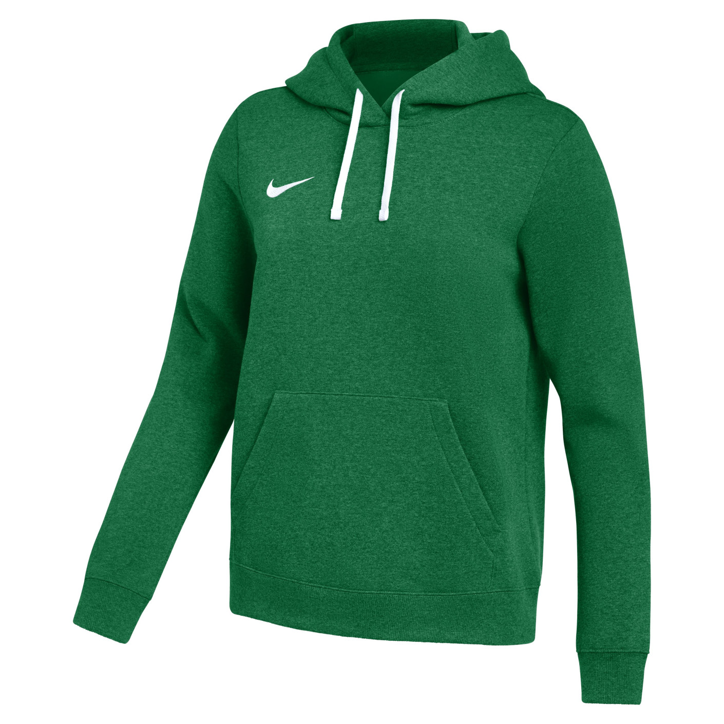 Pull à capuche en polaire Nike Park 26 pour femmes, vert foncé et blanc