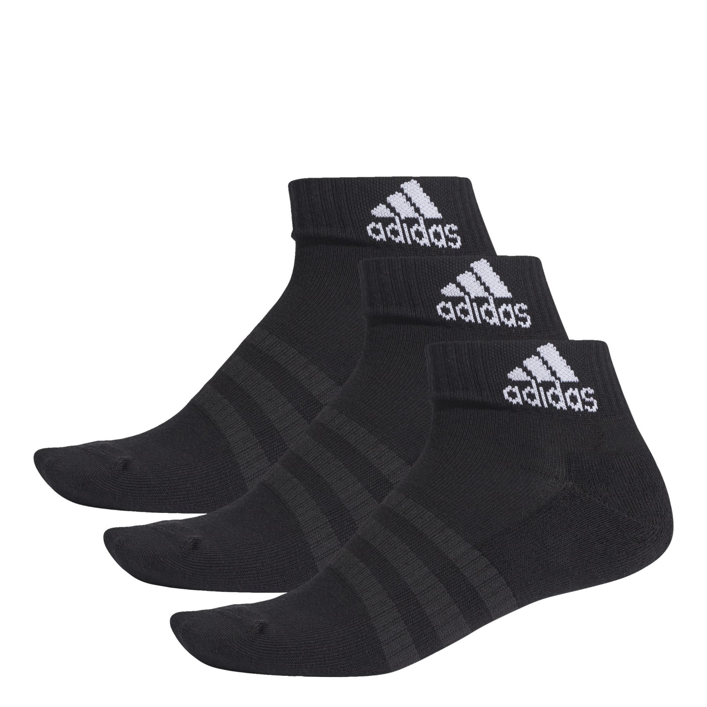 adidas Chaussettes Cheville 3 Paires Noir Gris Blanc