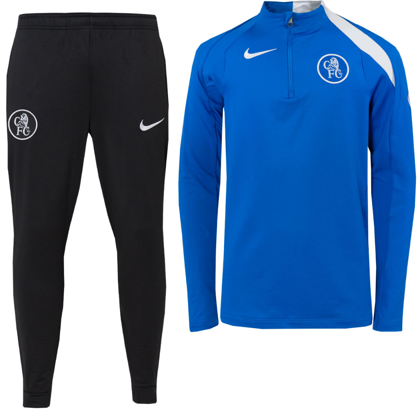 Nike Chelsea Strike Survêtement 1/4 Zip 2025-2026 Enfants Bleu Noir