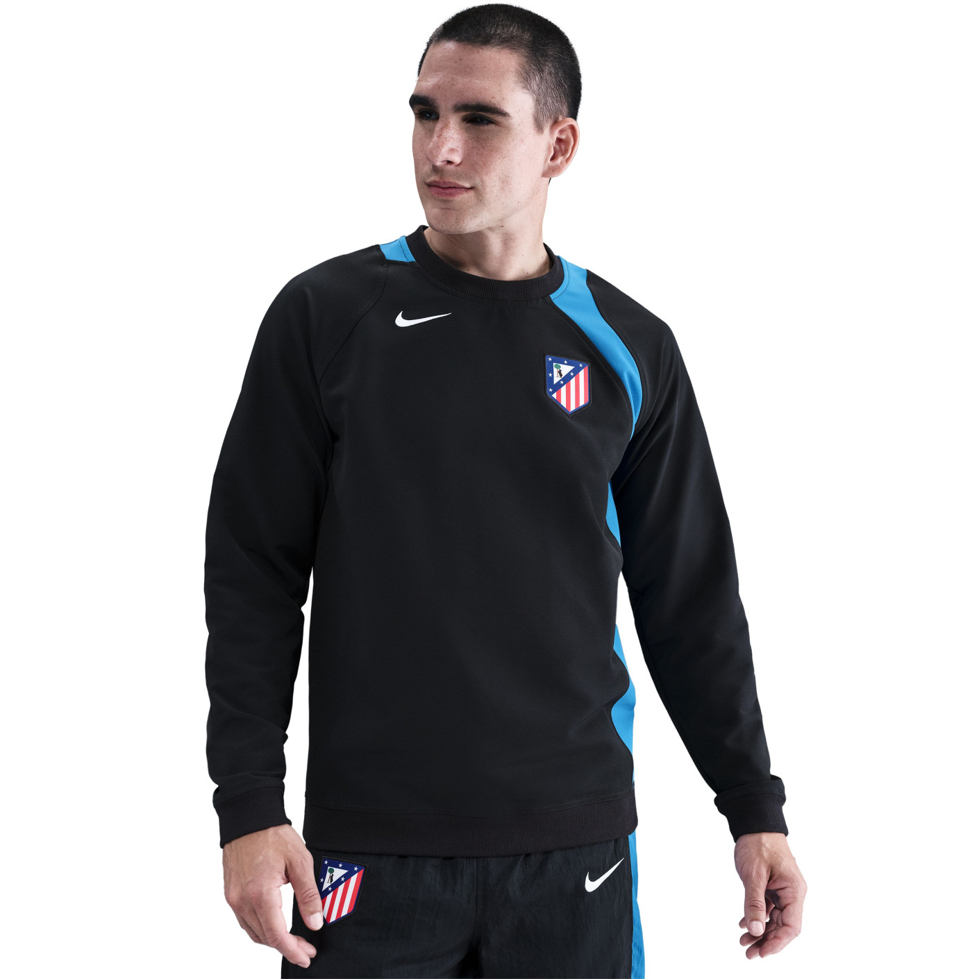 Nike Atletico Madrid Total 90 Sweat-Shirt 2025-2026 Noir Bleu Blanc