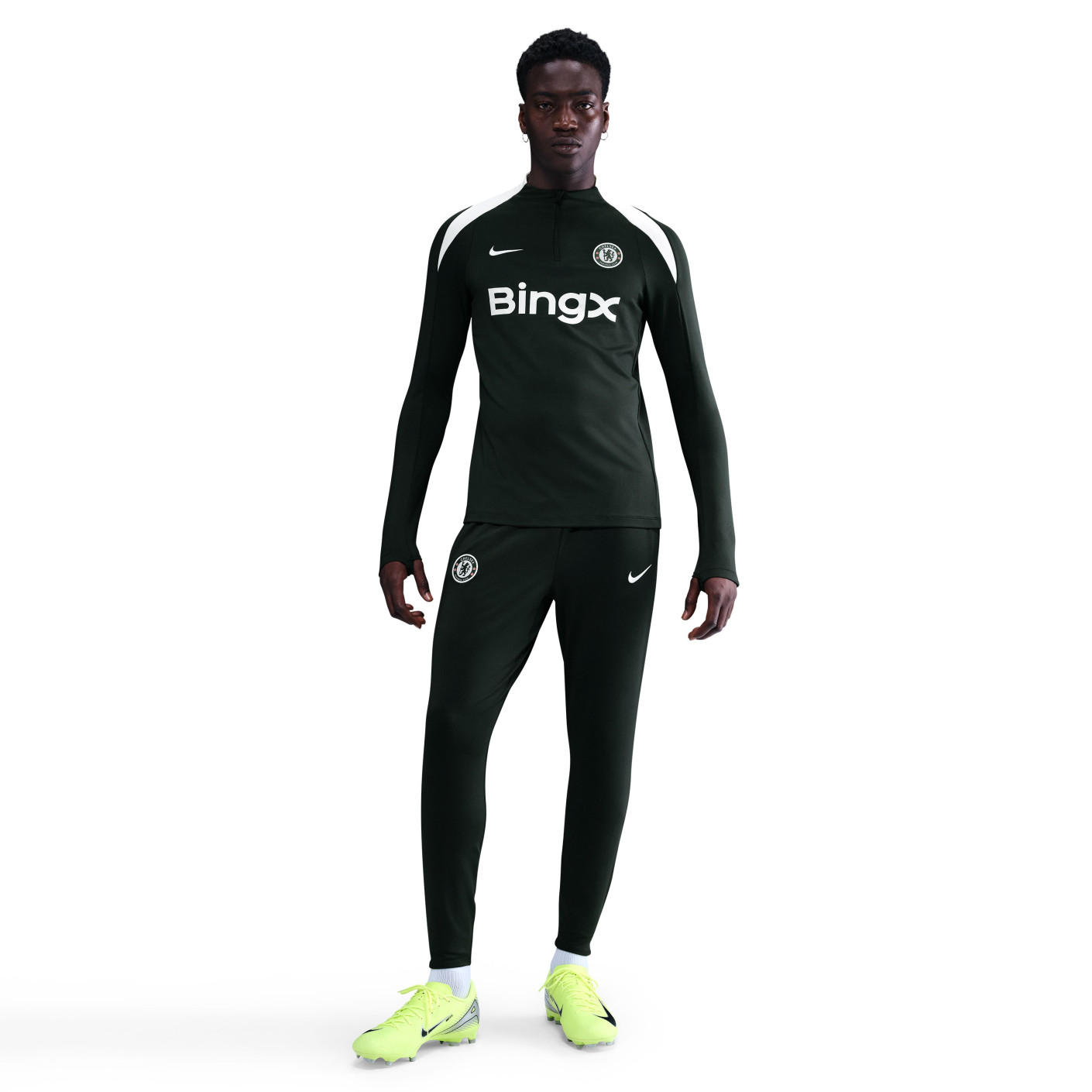 Nike Chelsea Strike Survêtement 1/4 Zip 2025-2026 Vert Foncé Blanc