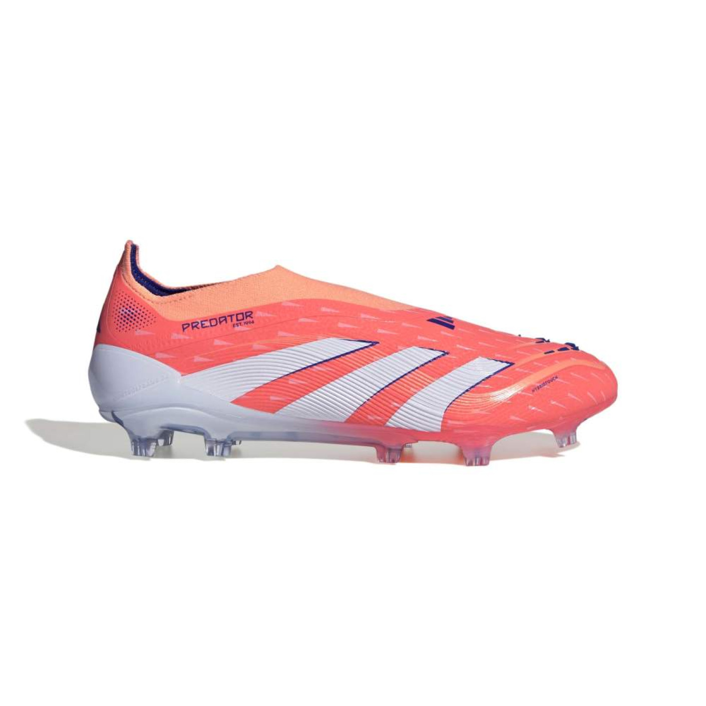 adidas Predator Elite Sans Lacets Gazon Naturel Chaussures de Foot (FG) Orange Blanc Bleu