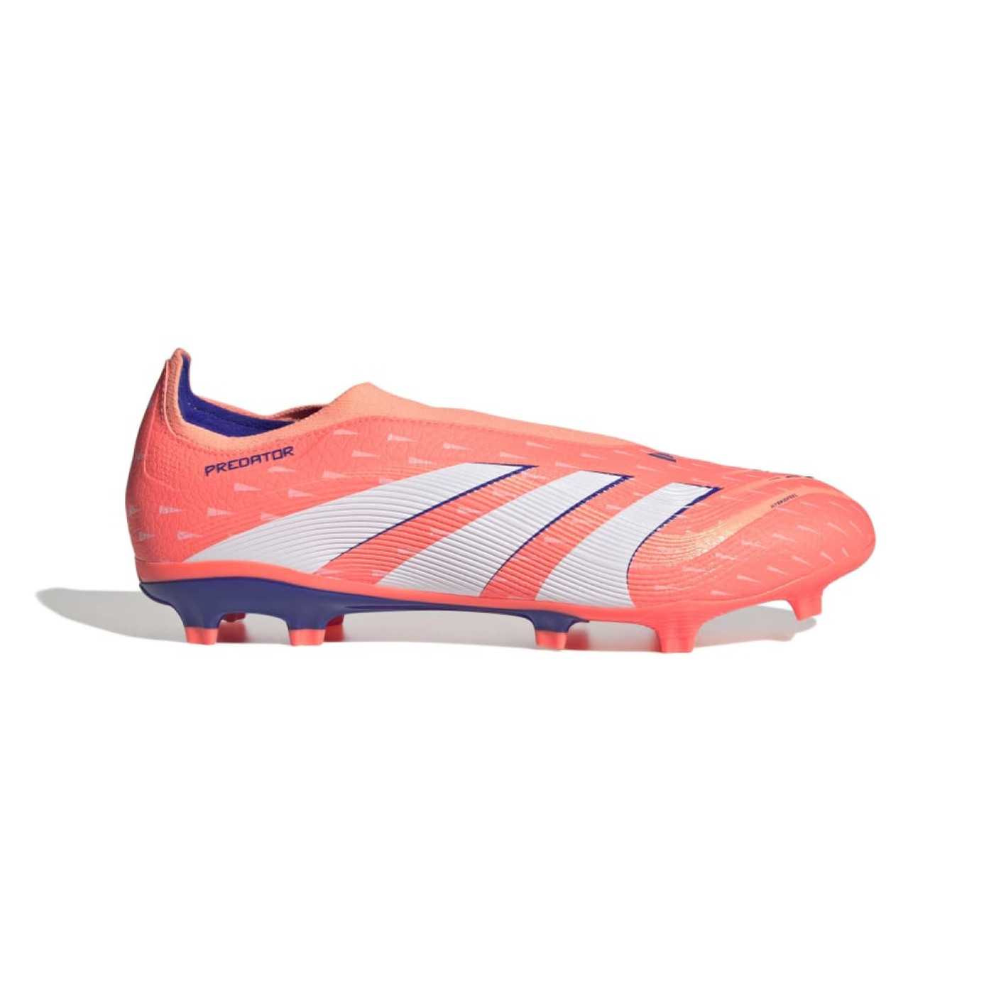 adidas Predator League Sans Lacets Gazon Naturel Artificiel Chaussures de Foot (MG) Orange Blanc Bleu