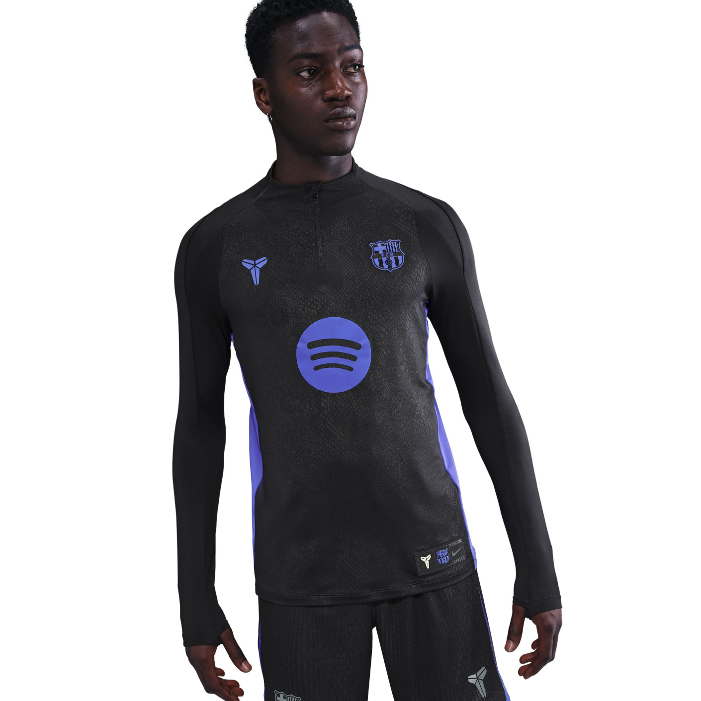 Nike FC Barcelona x Kobe Strike Trainingstrui 1/4-Zip 2025-2026 Zwart Paars