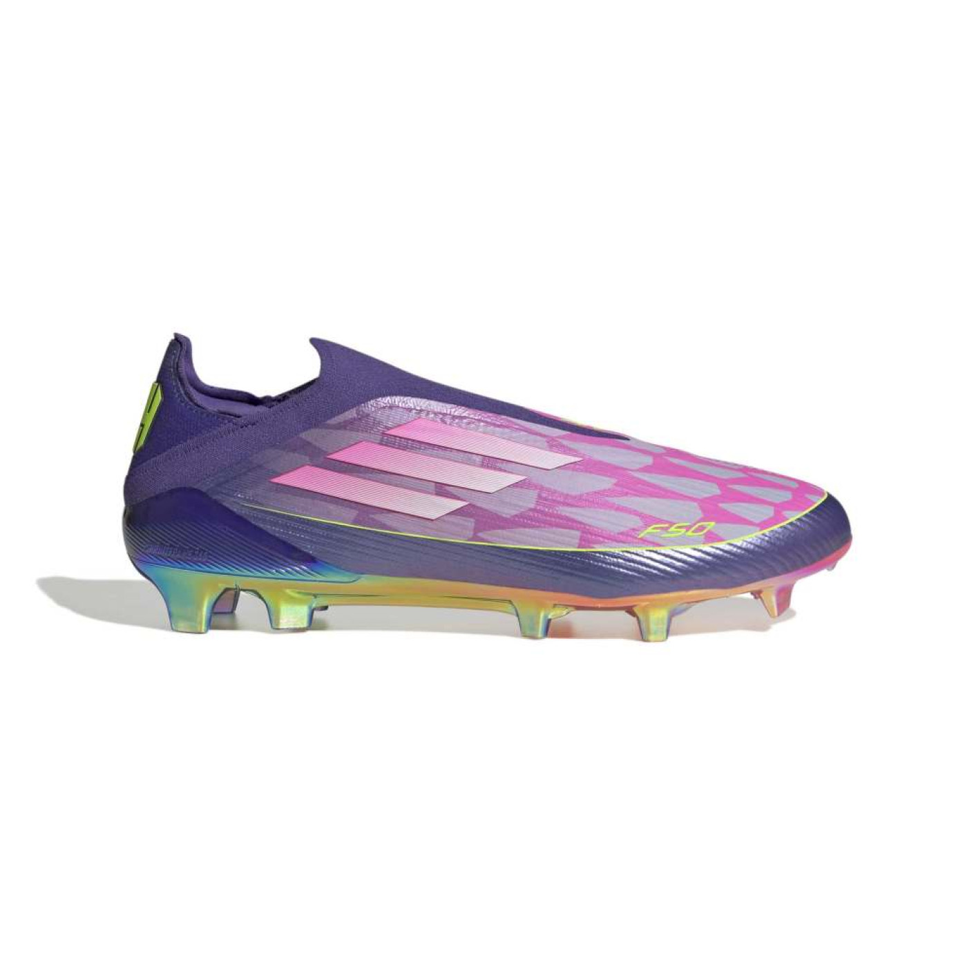 adidas F50 Lamine Yamal Elite Veterloze Gras Voetbalschoenen (FG) Paars Roze Geel