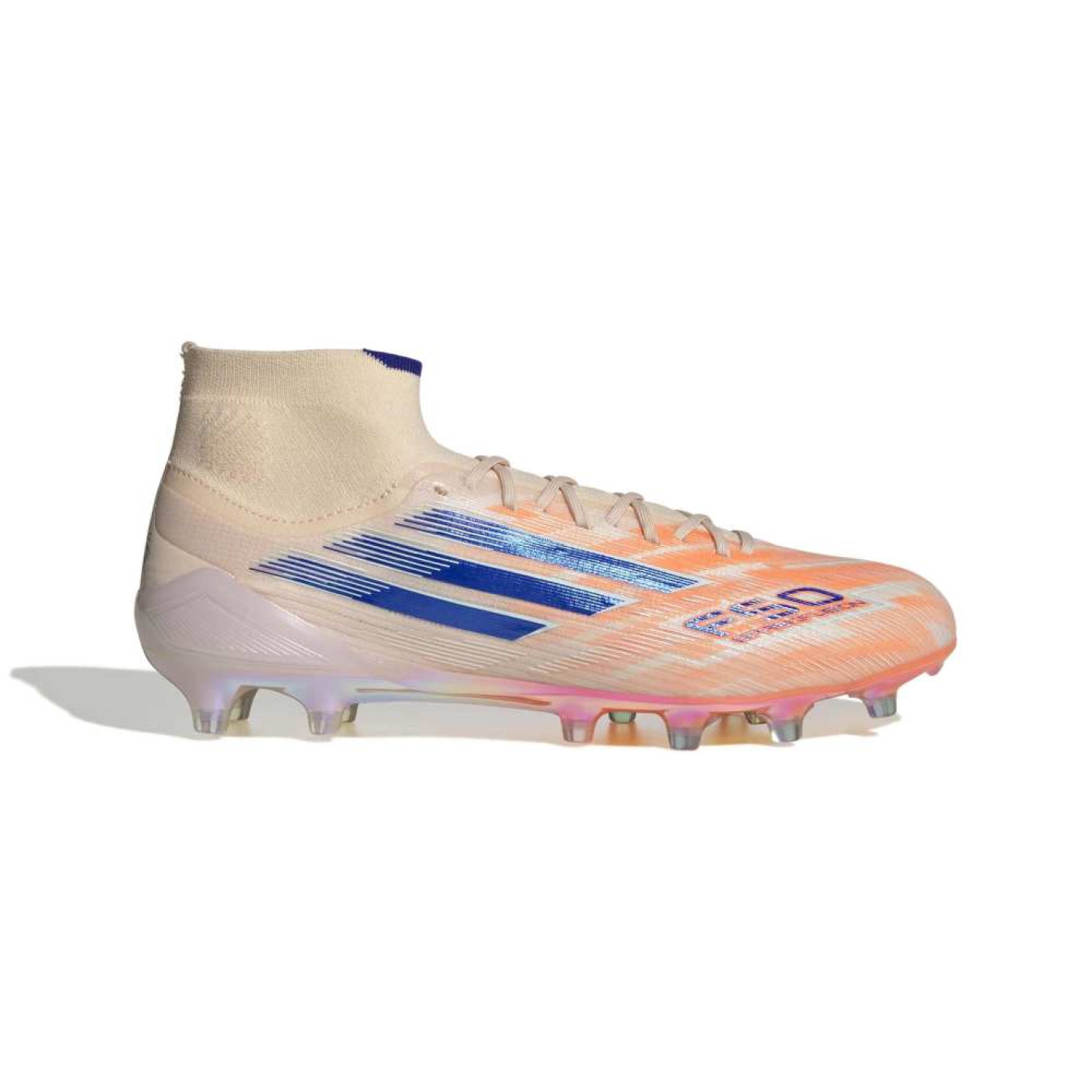 adidas F50 Sparkfusion Elite Gazon Naturel Artificiel Chaussures de Foot (MG) Femmes Orange Bleu