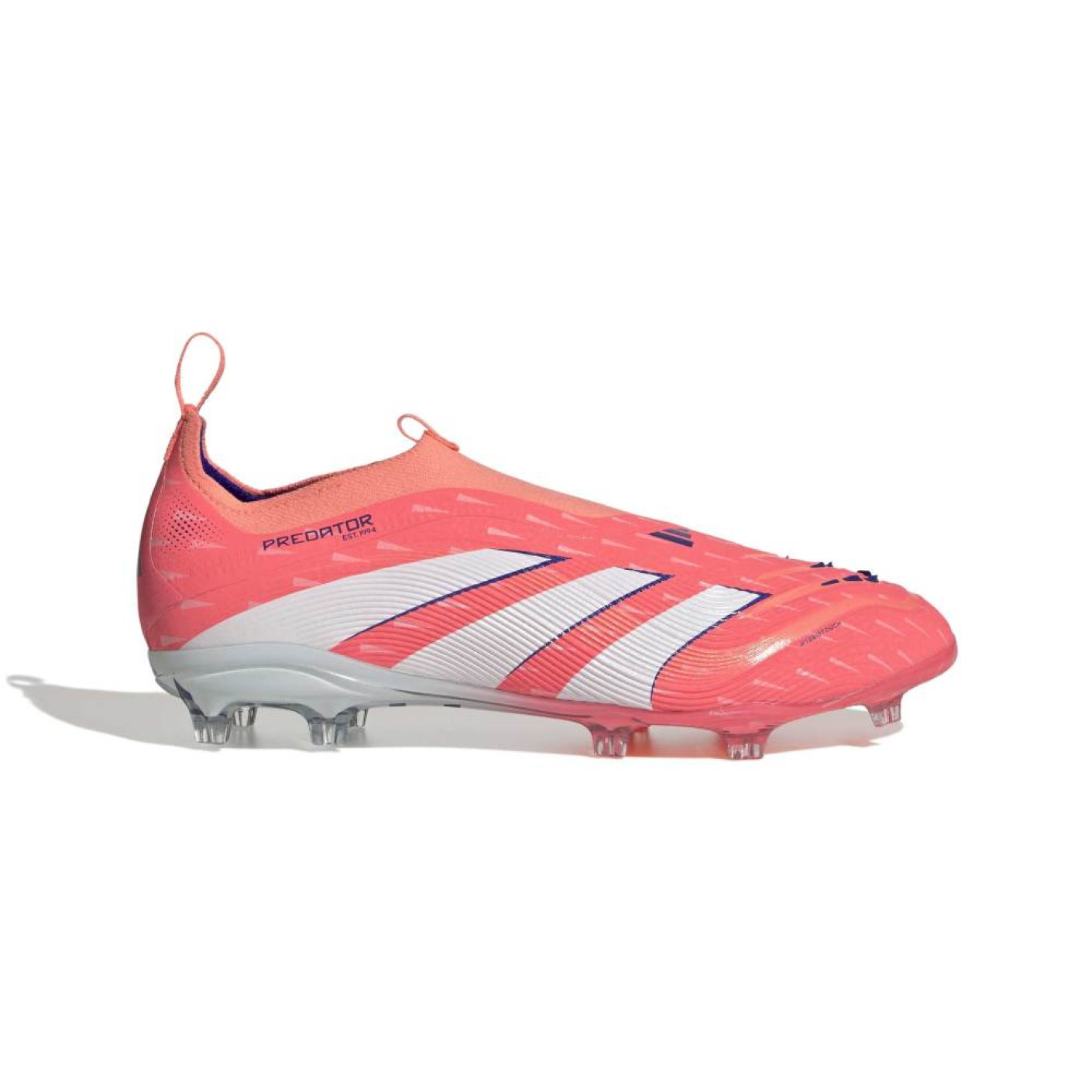 adidas Predator Elite Sans Lacets Gazon Naturel Chaussures de Foot (FG) Enfants Orange Blanc Bleu