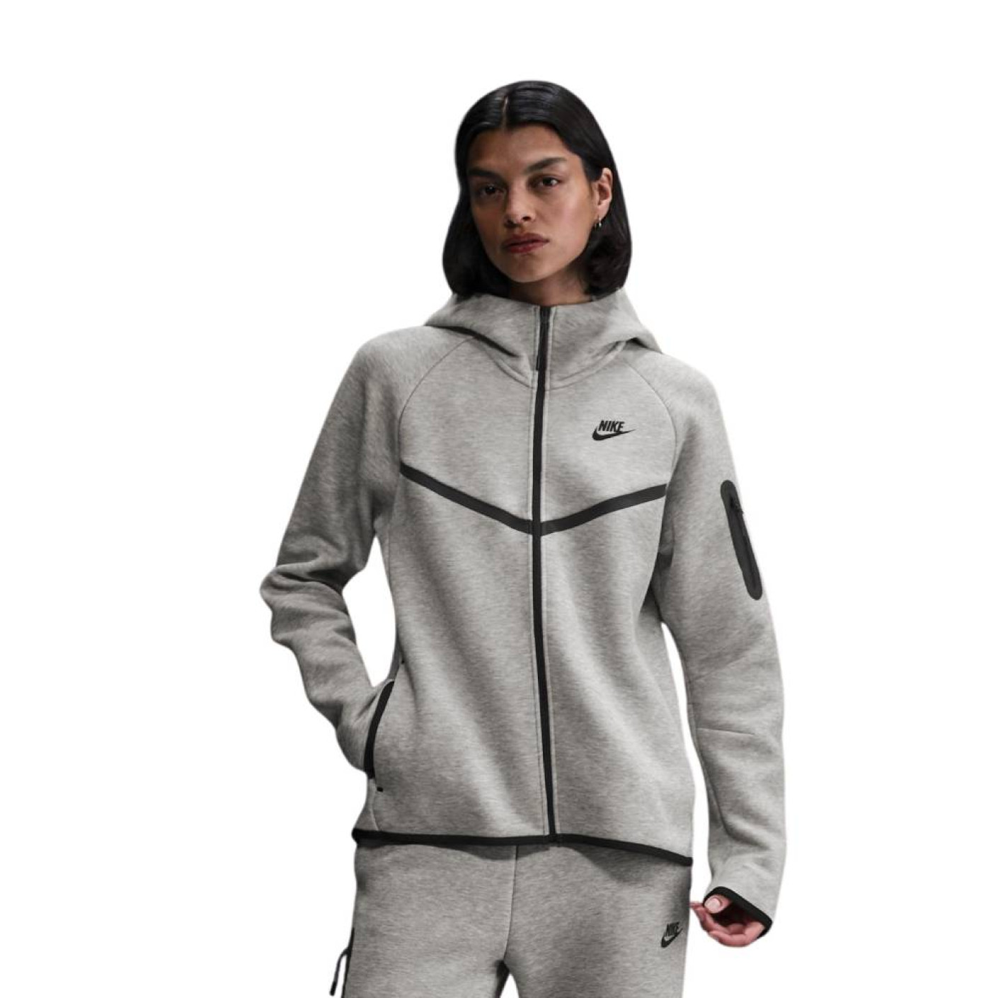 Gilet polaire Nike Sportswear Tech pour femmes gris foncé noir