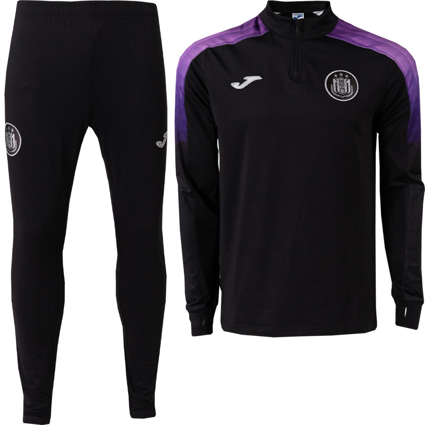 Joma RSC Anderlecht Survêtement 1/4-Zip 2025-2026 Noir Mauve