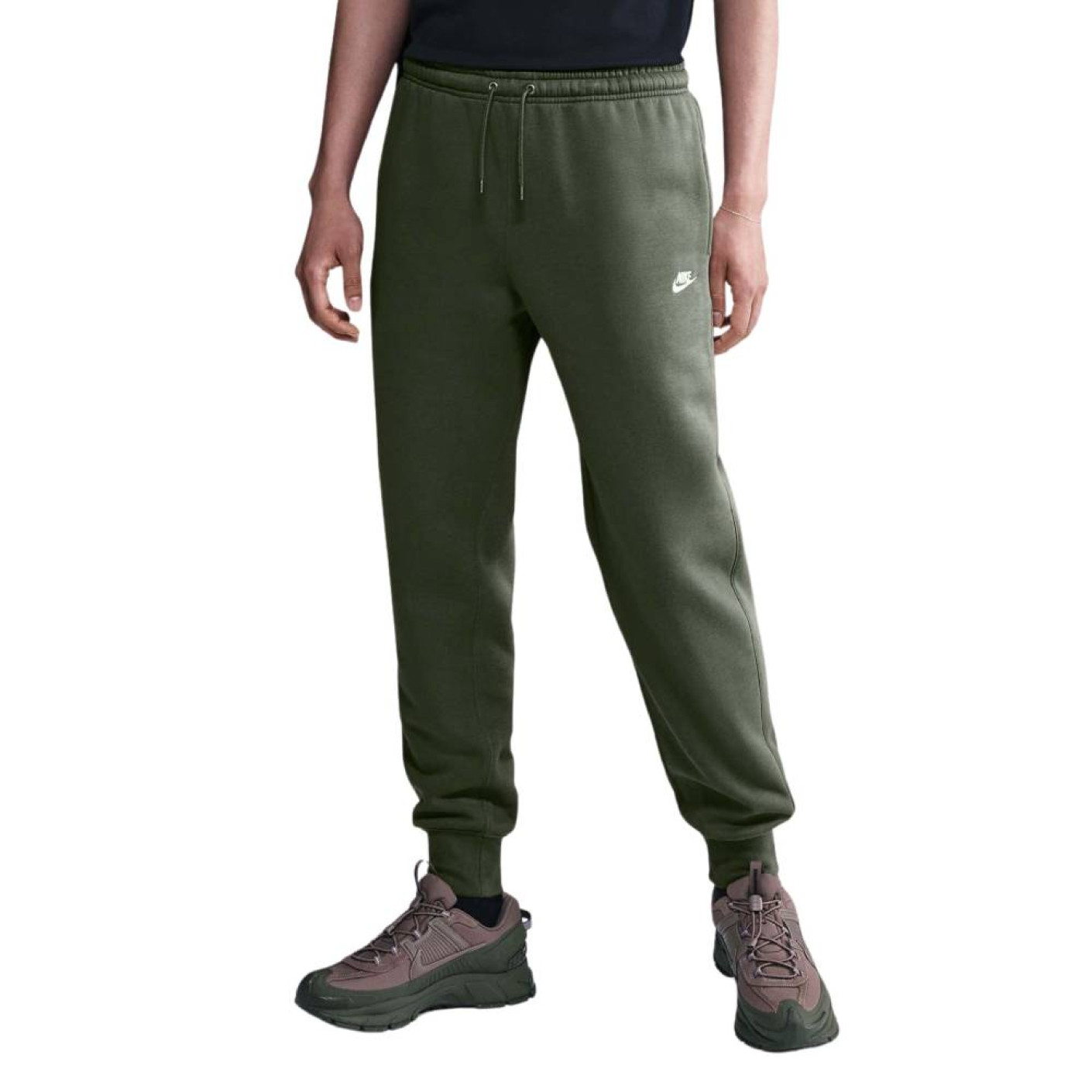 Nike Sportswear Club Fleece Pantalon de Jogging Vert Olive Blanc
