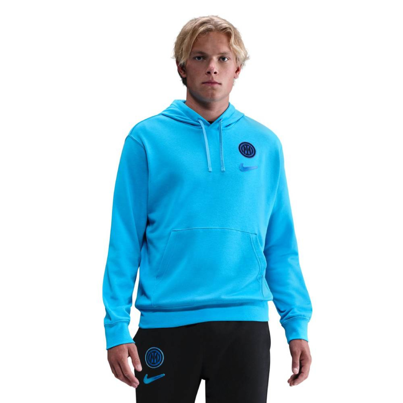 Nike Inter Milan Club Sweat à Capuche 2025-2026 Bleu Clair Noir