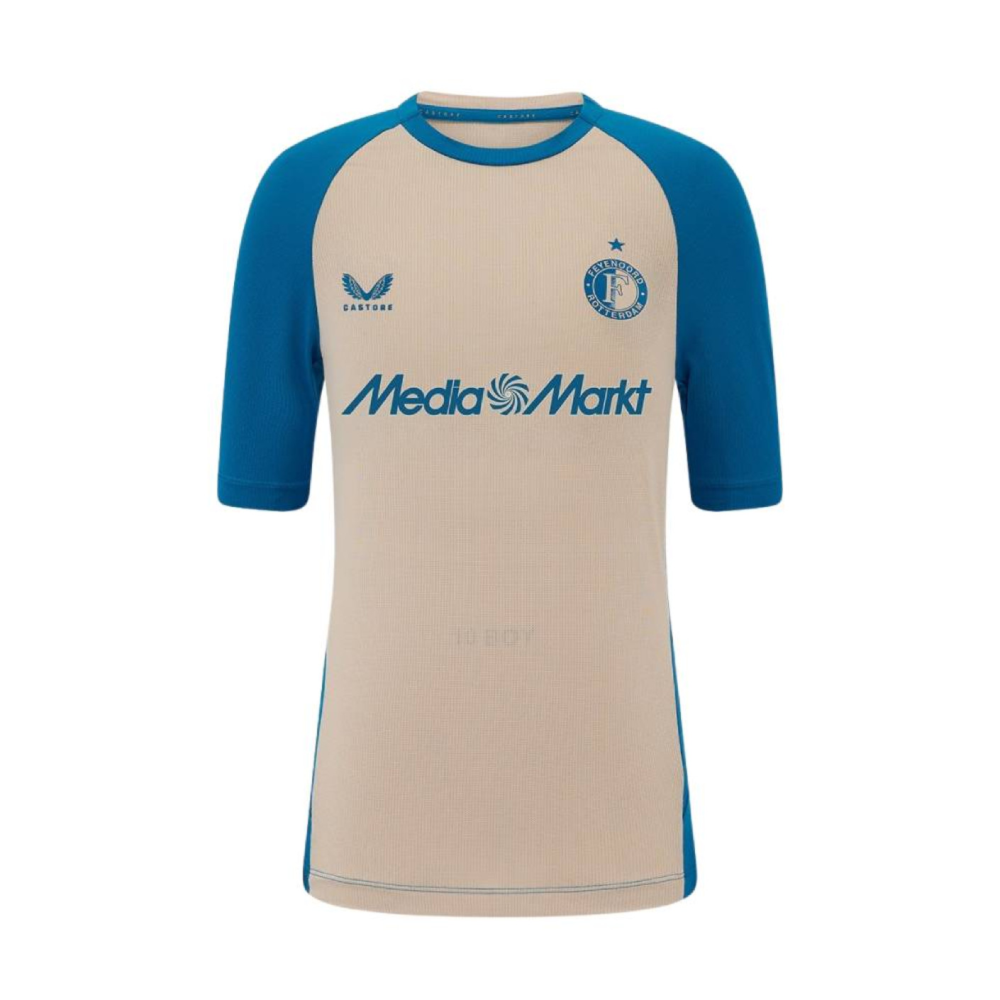 Chemise d'entraînement d'avant-match Castore Feyenoord 2025-2026 pour Enfants, bleu foncé, gris