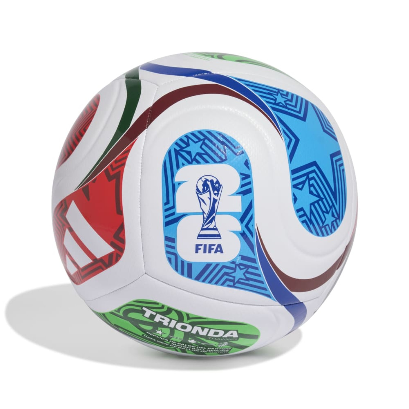 adidas CDM 2026 Trionda Training Ballon de Foot Blanc Bleu Rouge Vert