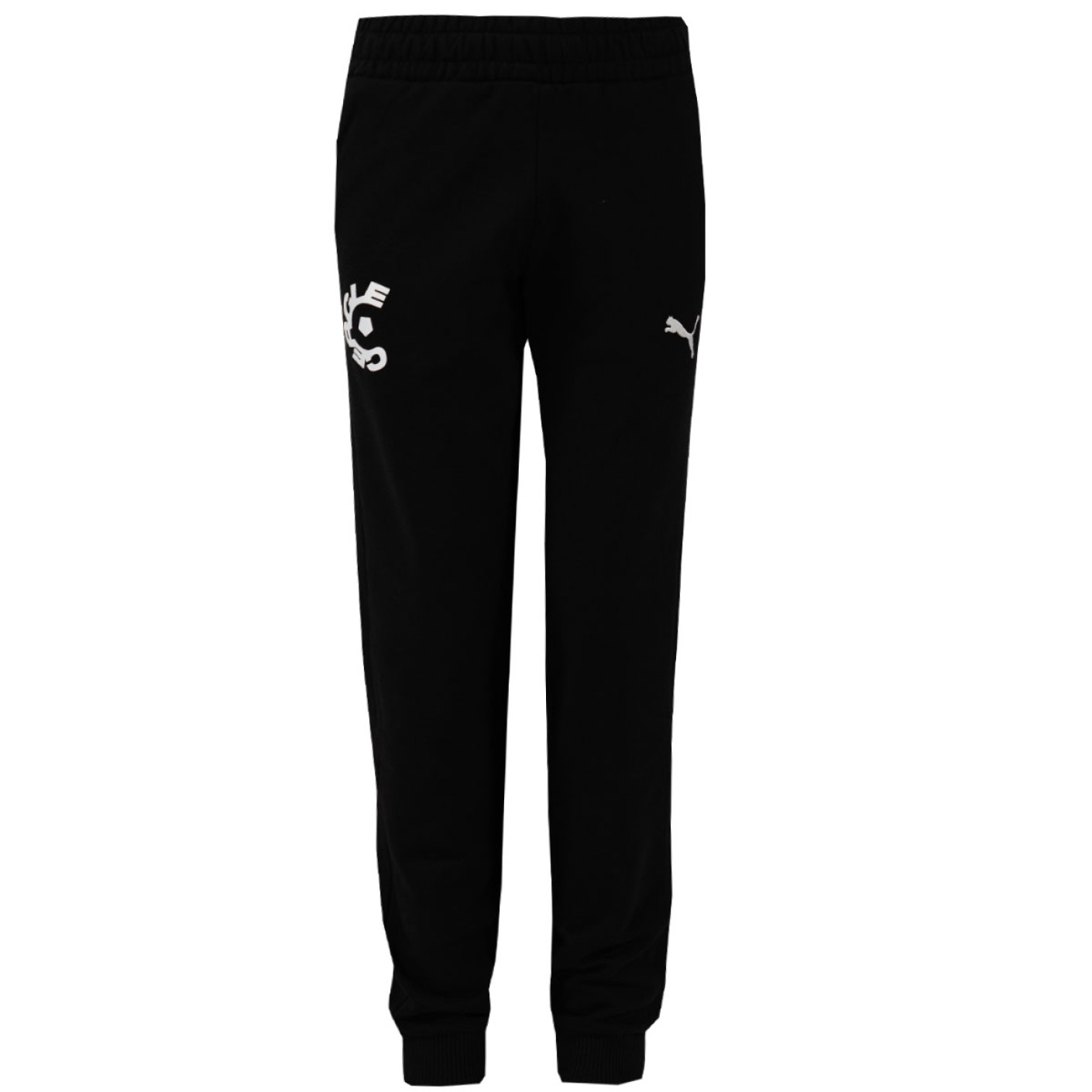 Pantalon de survêtement décontracté PUMA Cercle Brugge 2025-2026 pour Enfants, noir