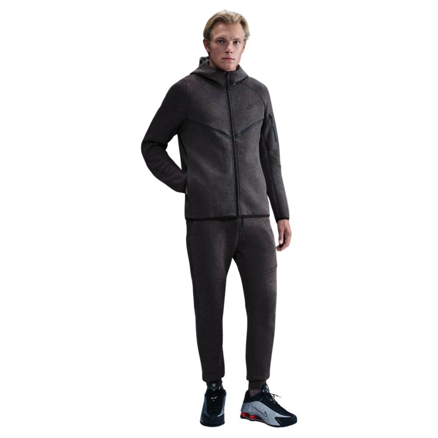 Nike Tech Fleece Sportswear Trainingspak Donkergrijs Zwart