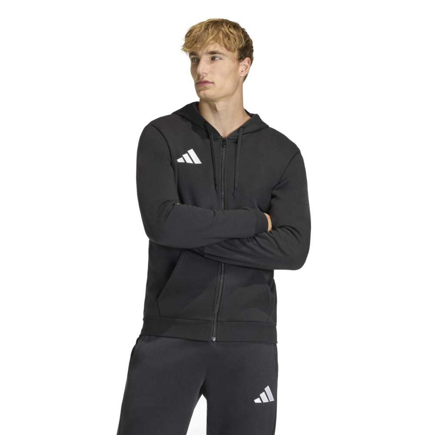 Gilet adidas Entrada 26 noir et blanc