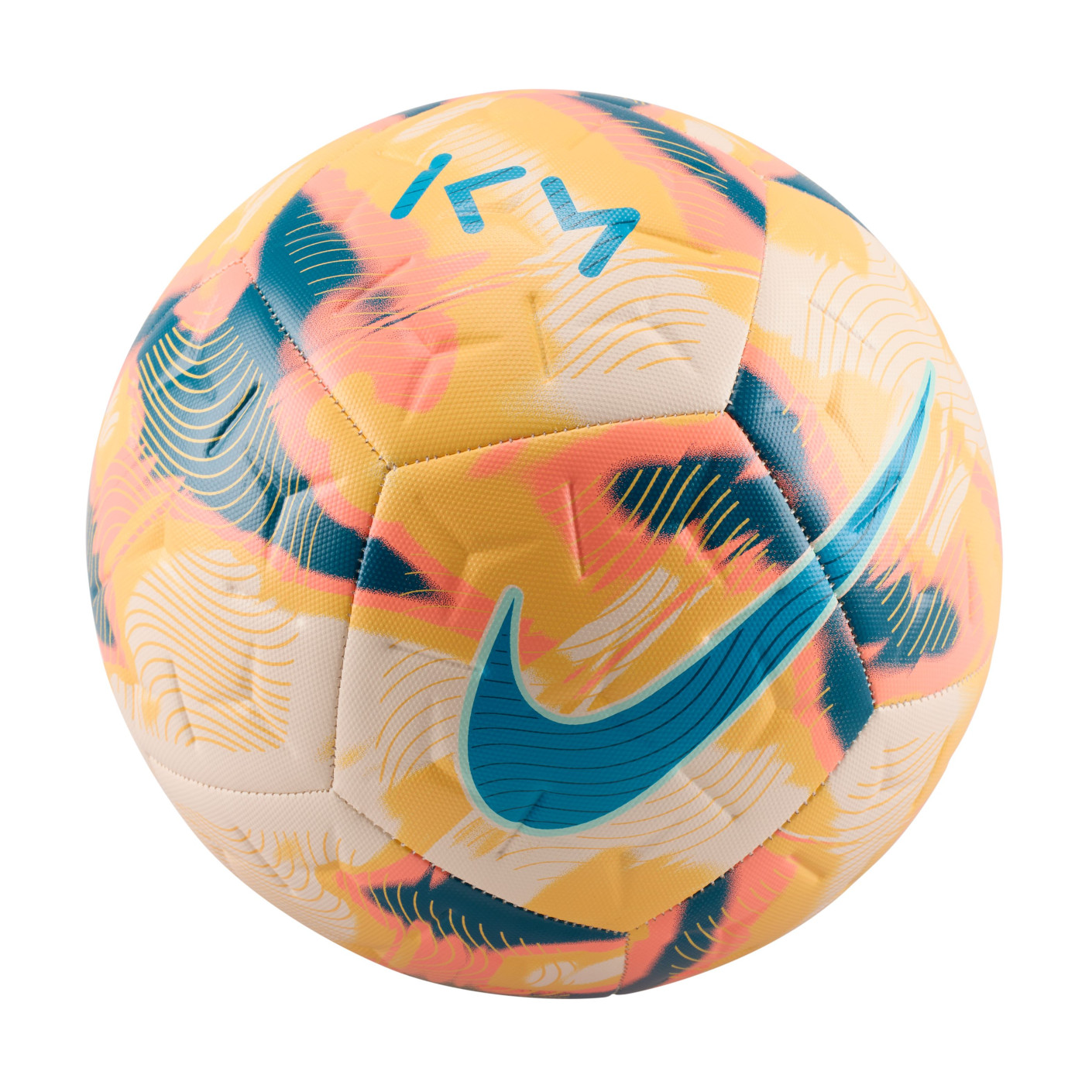 Nike Mbappé Academy Ballon de Foot Orange Clair Turquoise