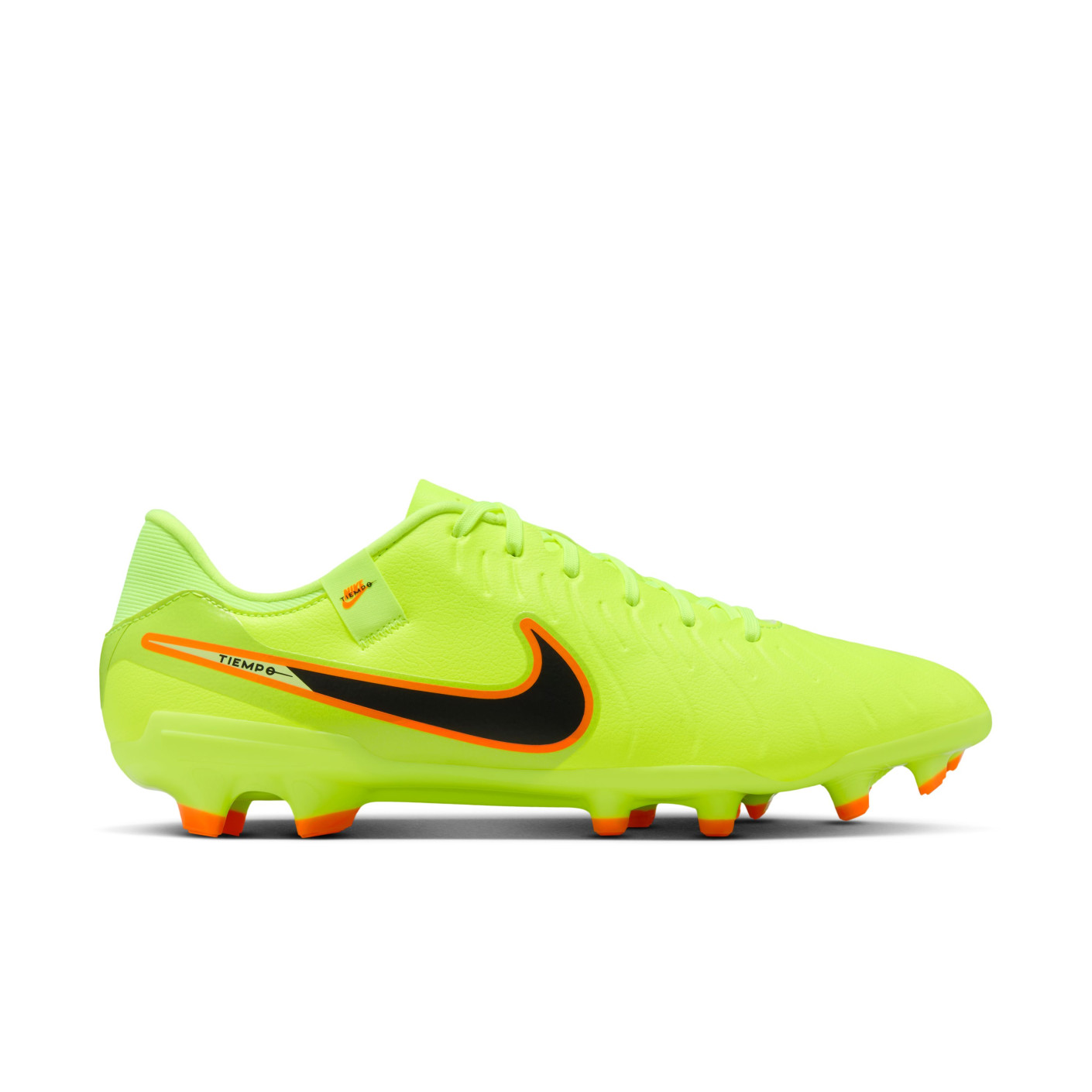 Nike Tiempo Legend 10 Academy Gras / Kunstgras Voetbalschoenen (MG) Neongeel Zwart Oranje