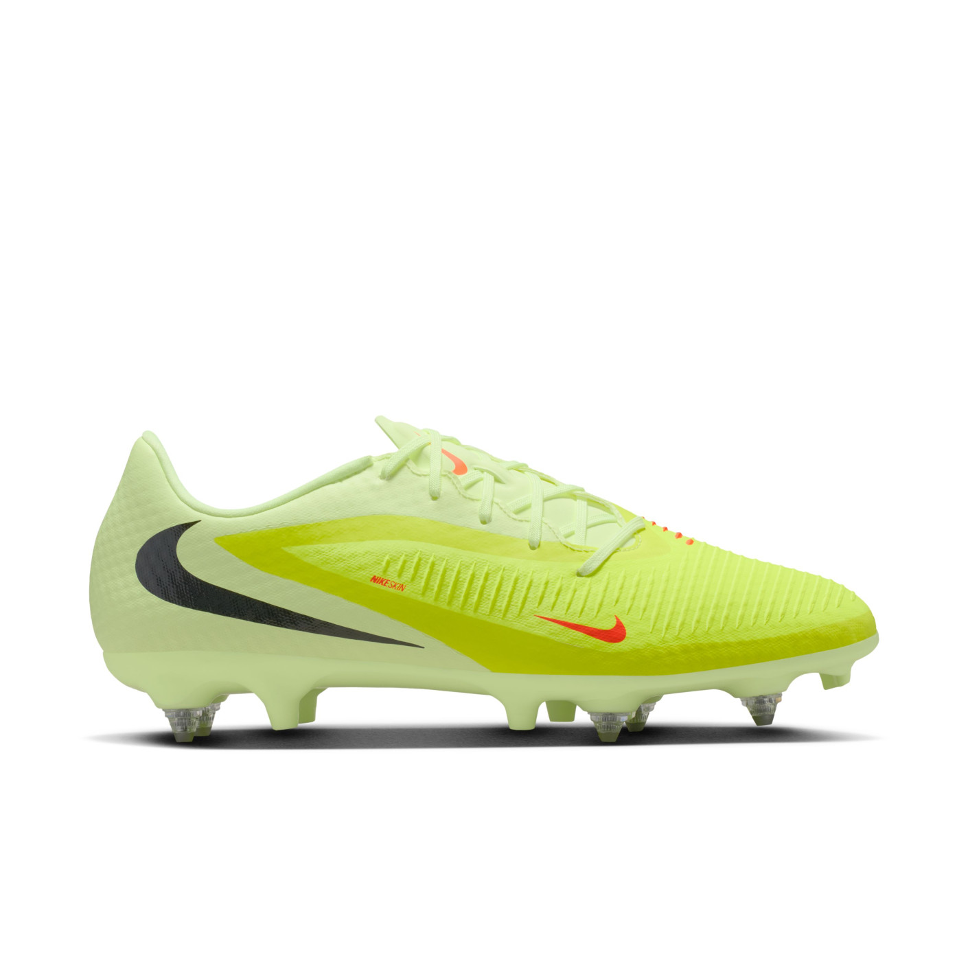 Nike Phantom 6 Low Academy IJzeren-Nop Voetbalschoenen (SG) Anti-Clog Geel Oranje Zwart