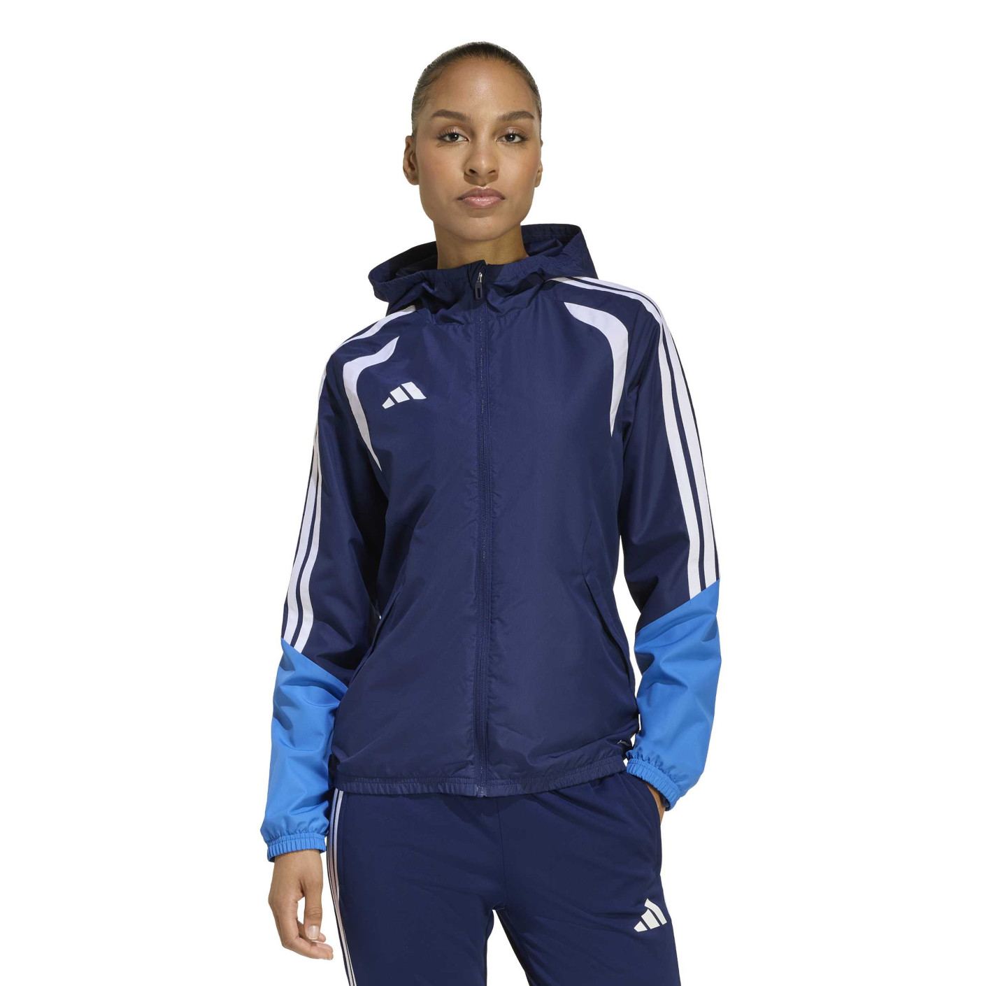 adidas Tiro 26 Competition Allweather Jack Dames Donkerblauw Blauw