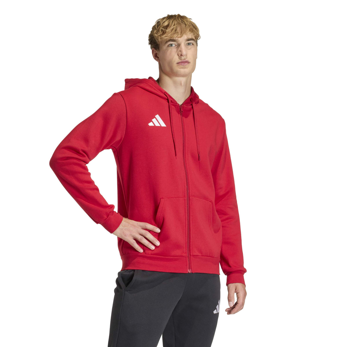 Gilet adidas Entrada 26 rouge et blanc