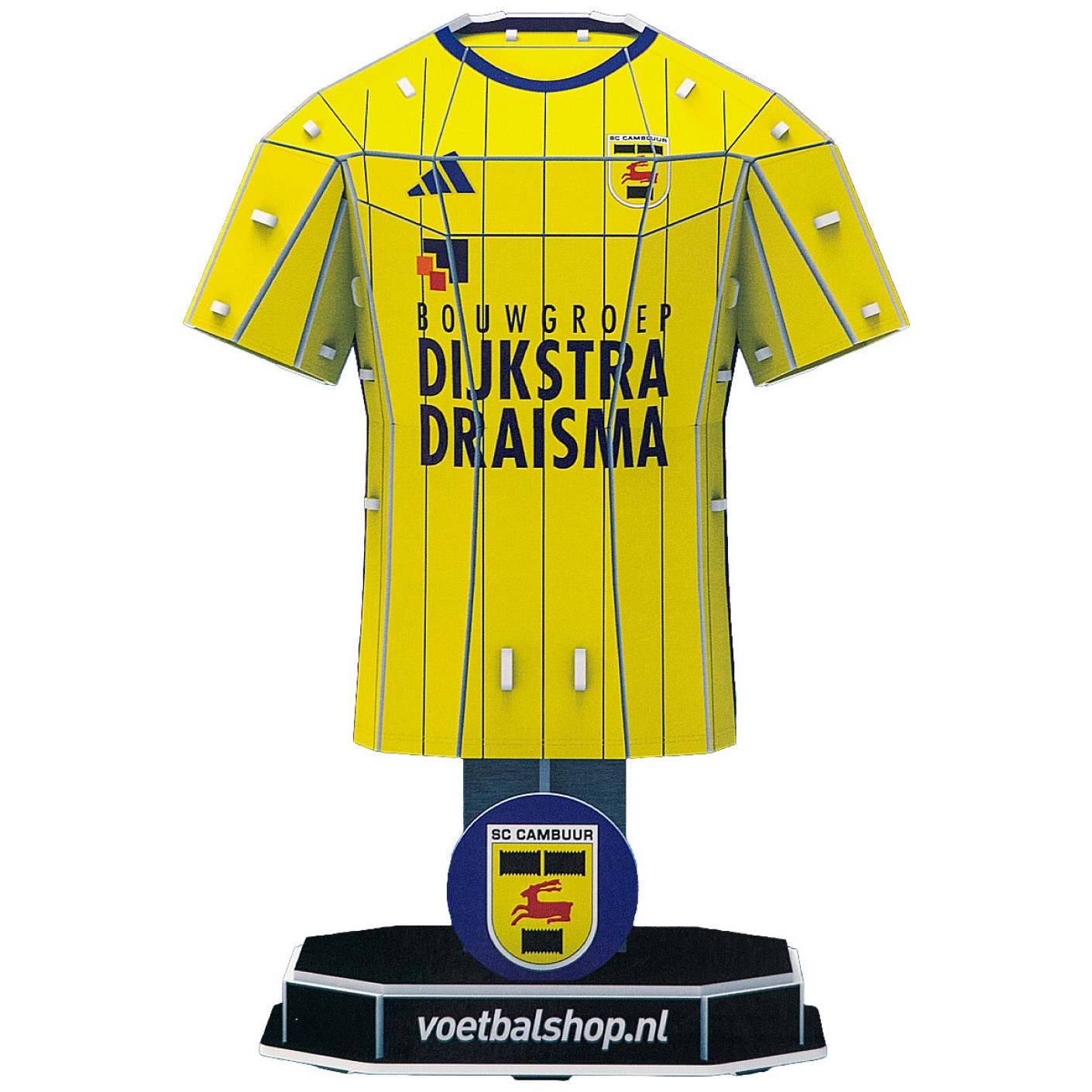SC Cambuur 3D Shirtpuzzel Thuisshirt 20cm 2025-2026
